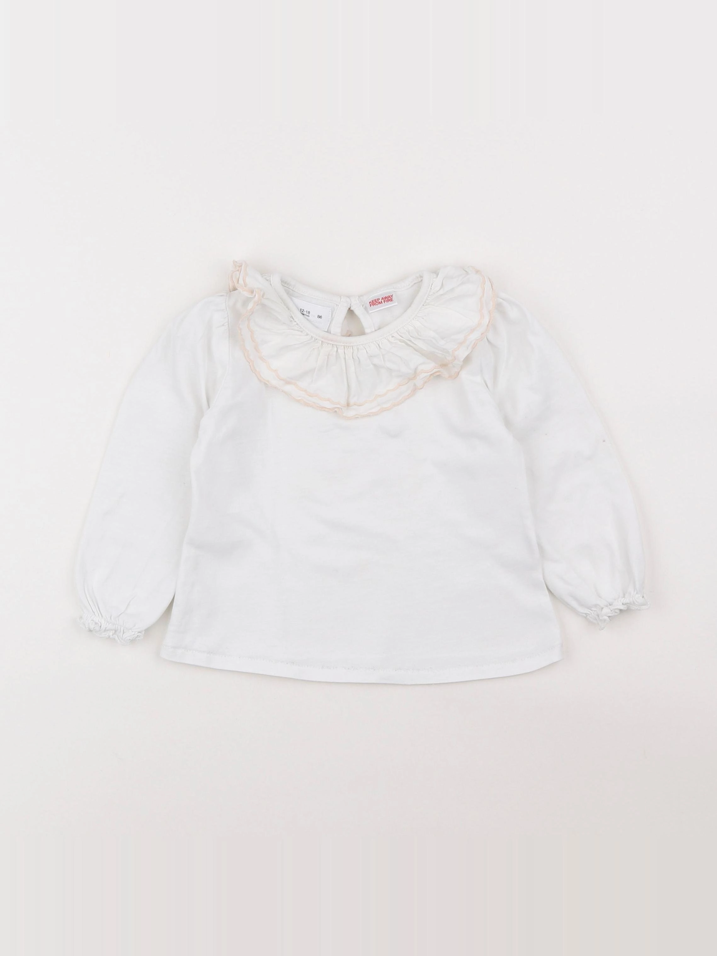 Zara - tee-shirt blanc - 12/18 mois