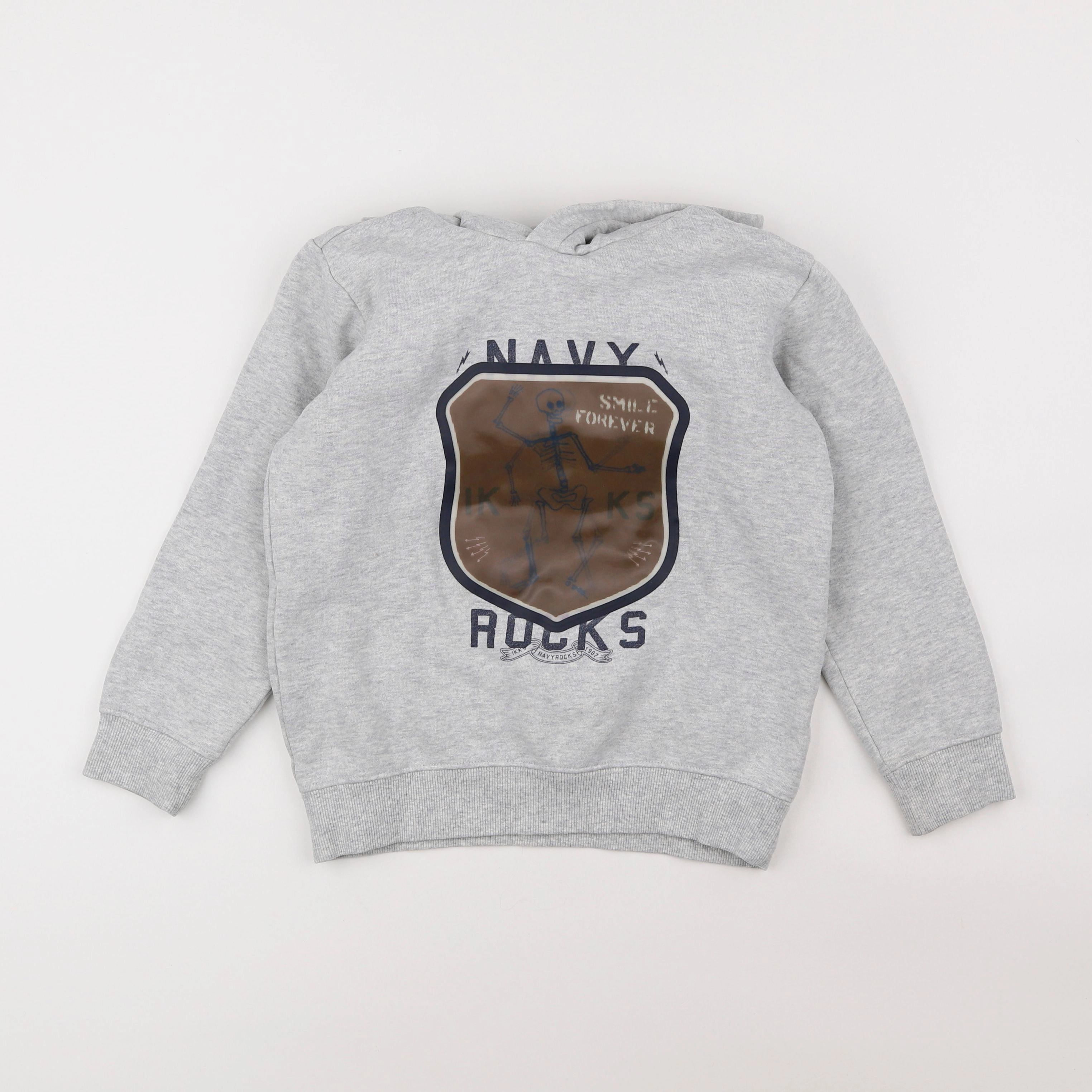 IKKS - sweat gris - 8 ans