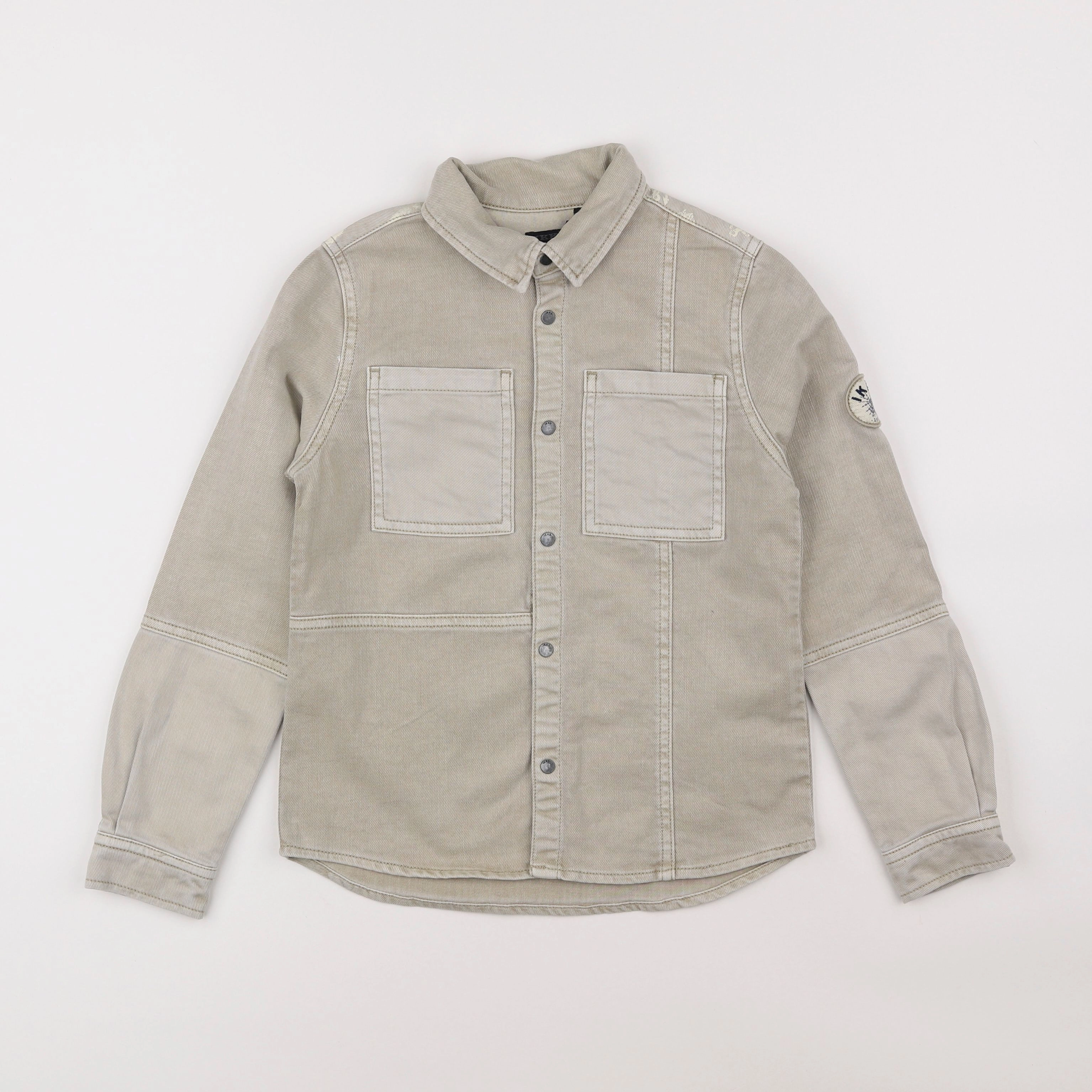 IKKS - chemise imprimé au dos beige - 8 ans