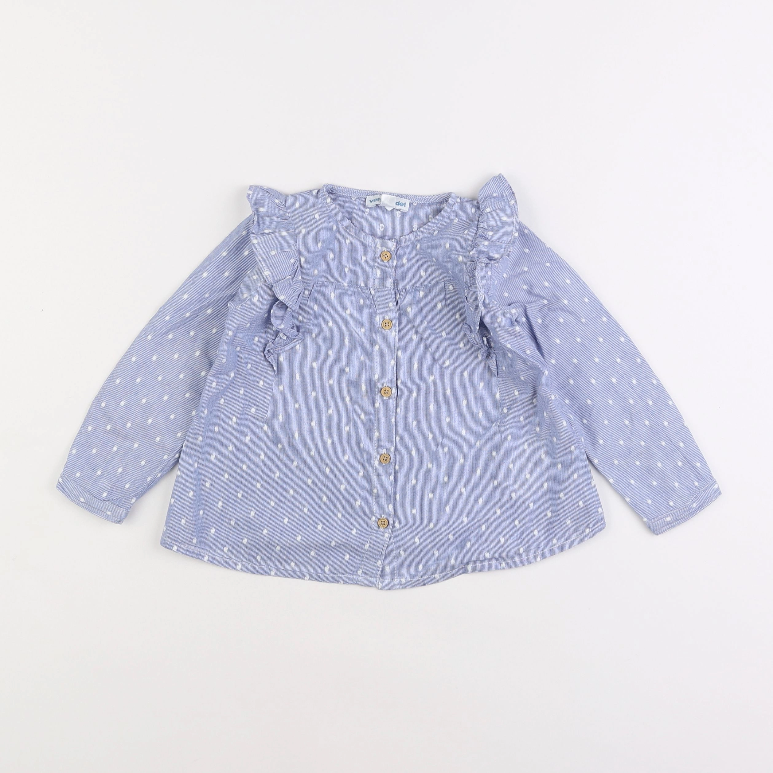 Vertbaudet - blouse bleu - 2 ans