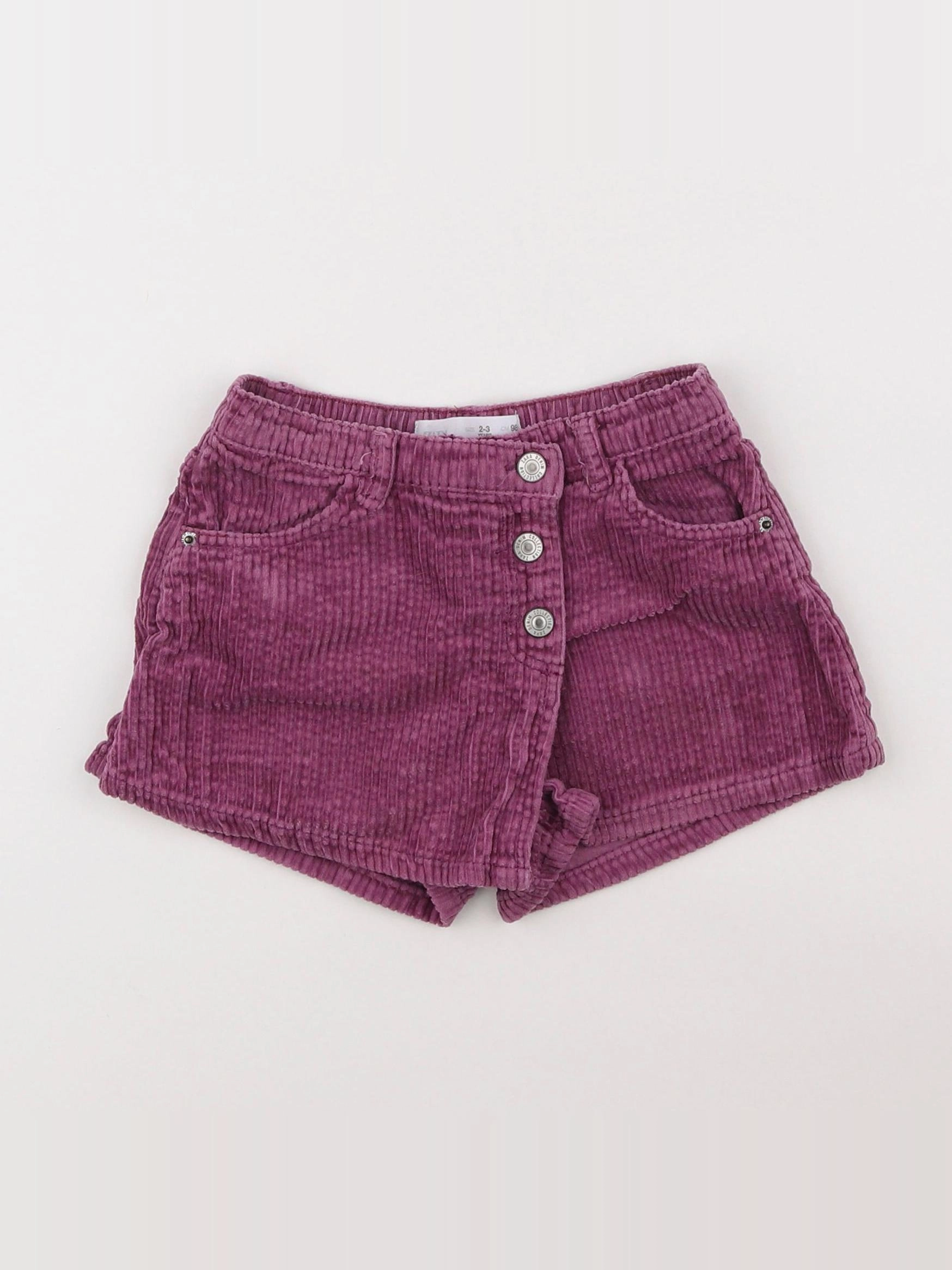 Zara - jupe short violet - 2/3 ans