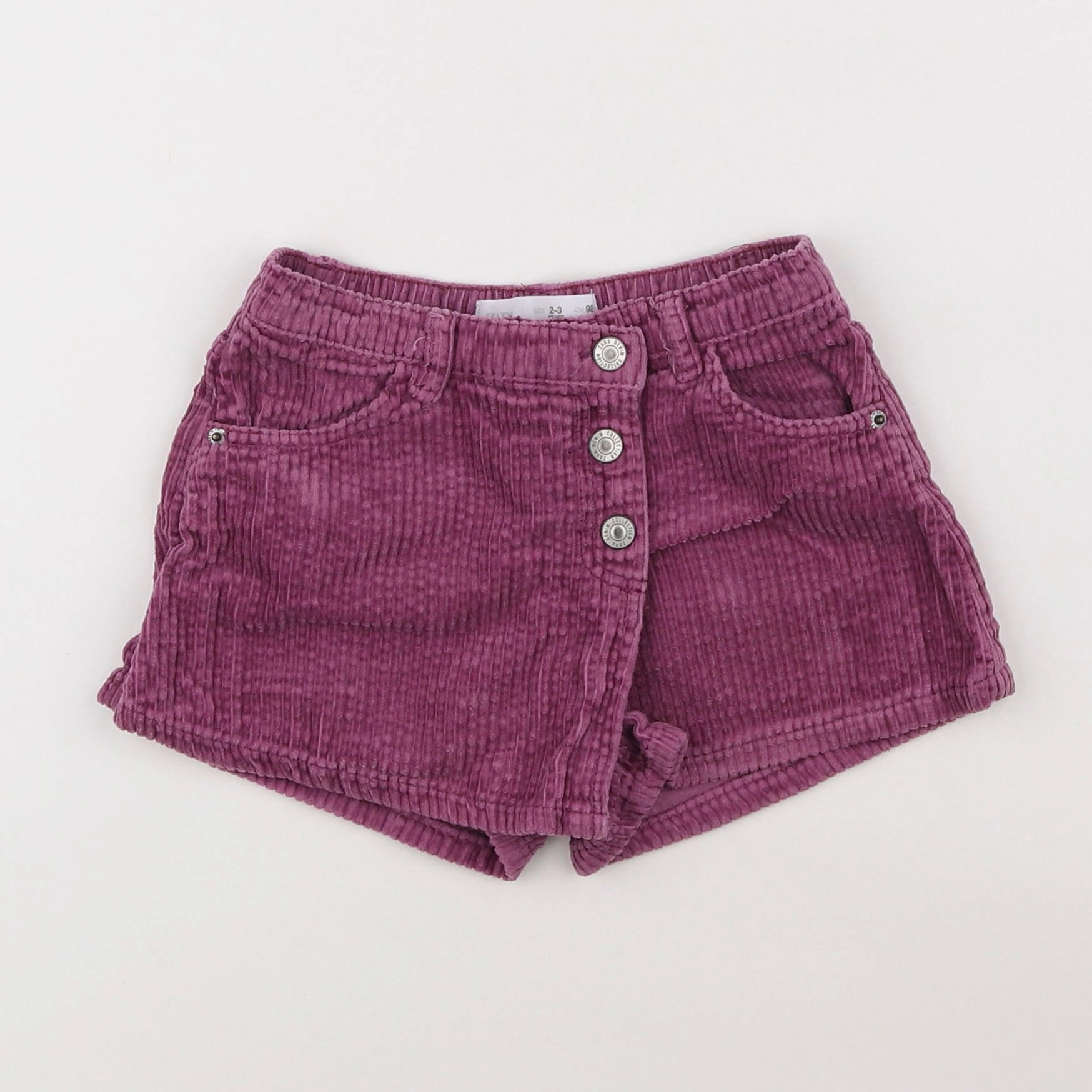 Zara - jupe short violet - 2/3 ans