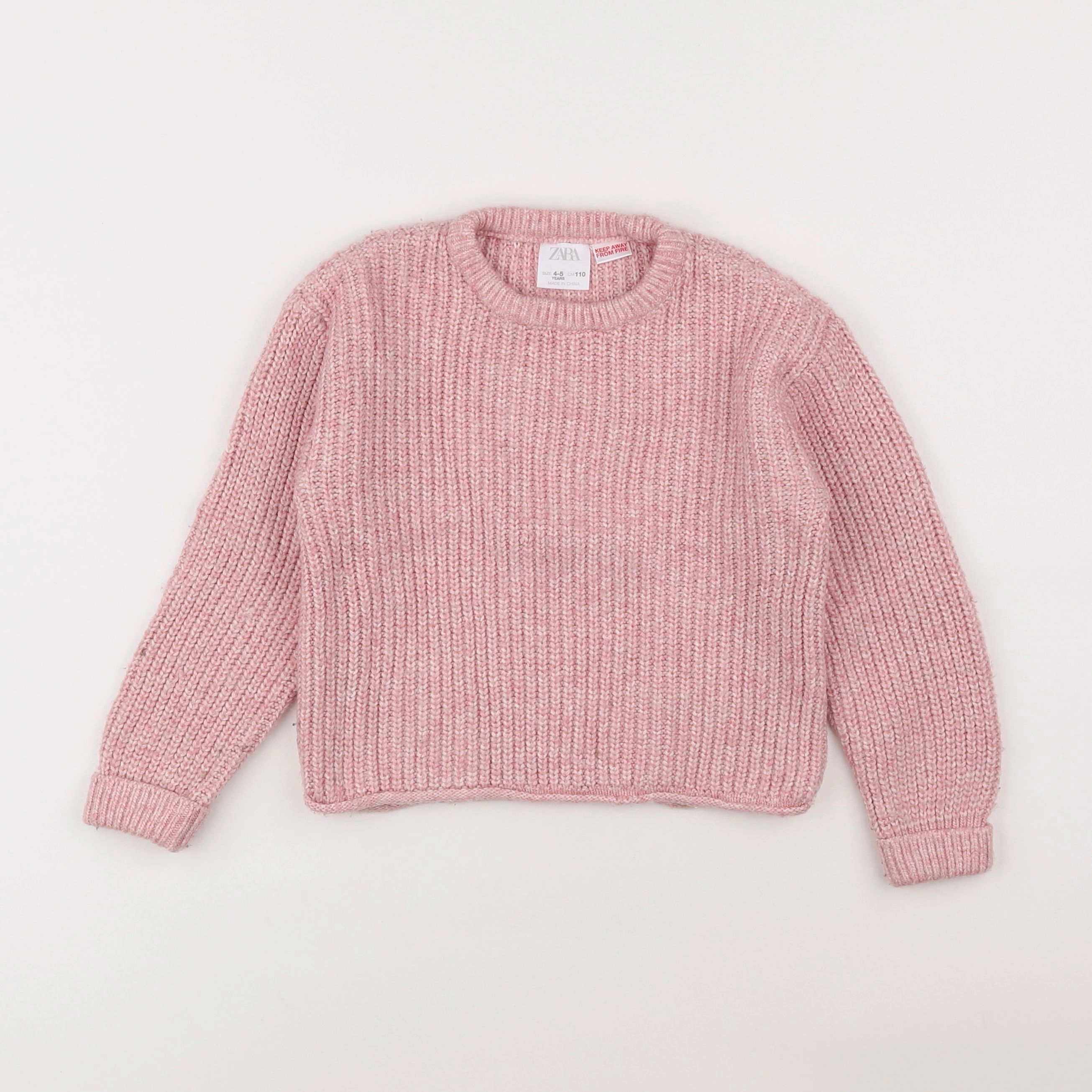 Zara - pull rose - 4/5 ans