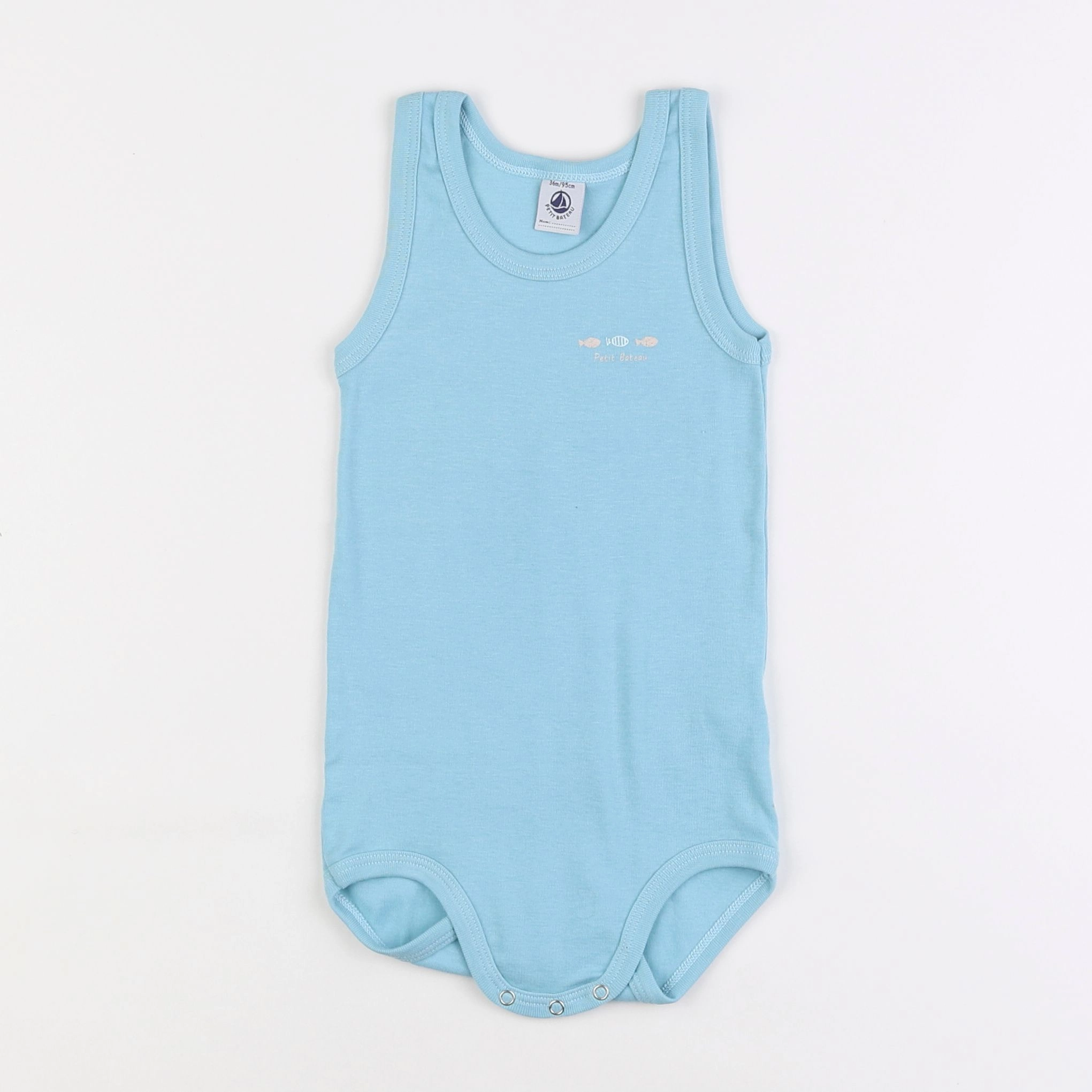 Petit Bateau - body bleu - 3 ans