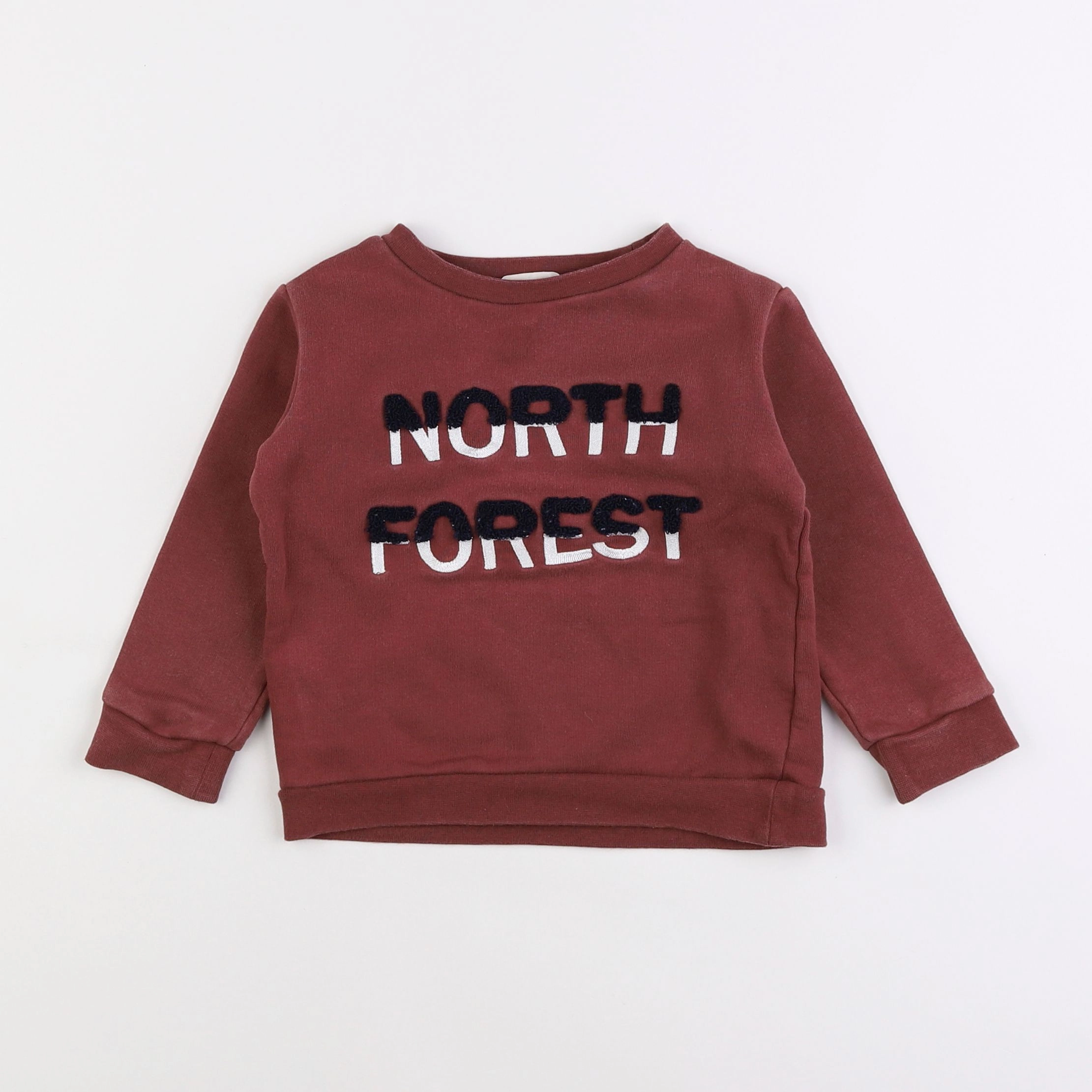 Little Cigogne - sweat marron - 3 ans