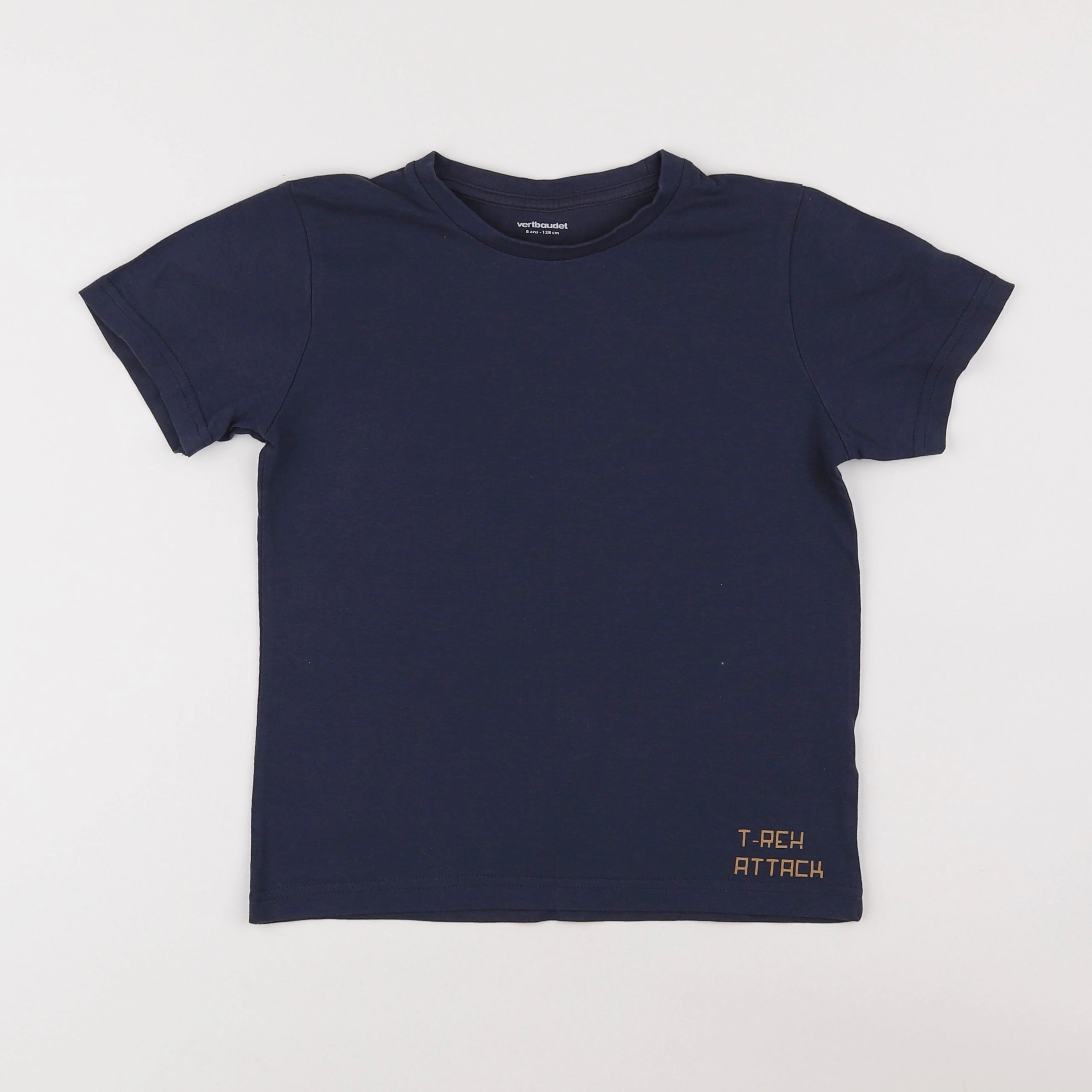 Vertbaudet - tee-shirt bleu - 8 ans