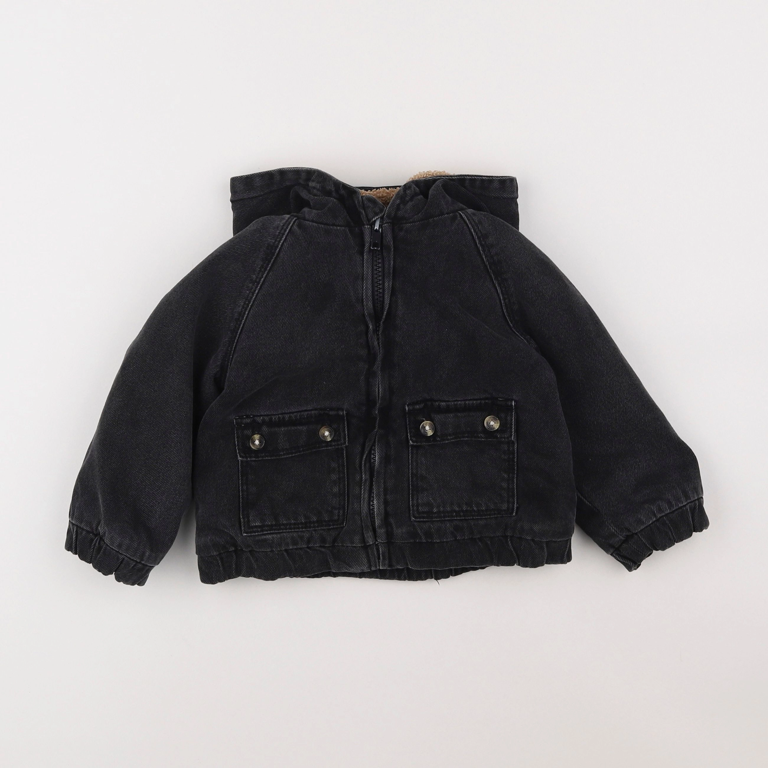 Vertbaudet - veste doublé gris - 2 ans