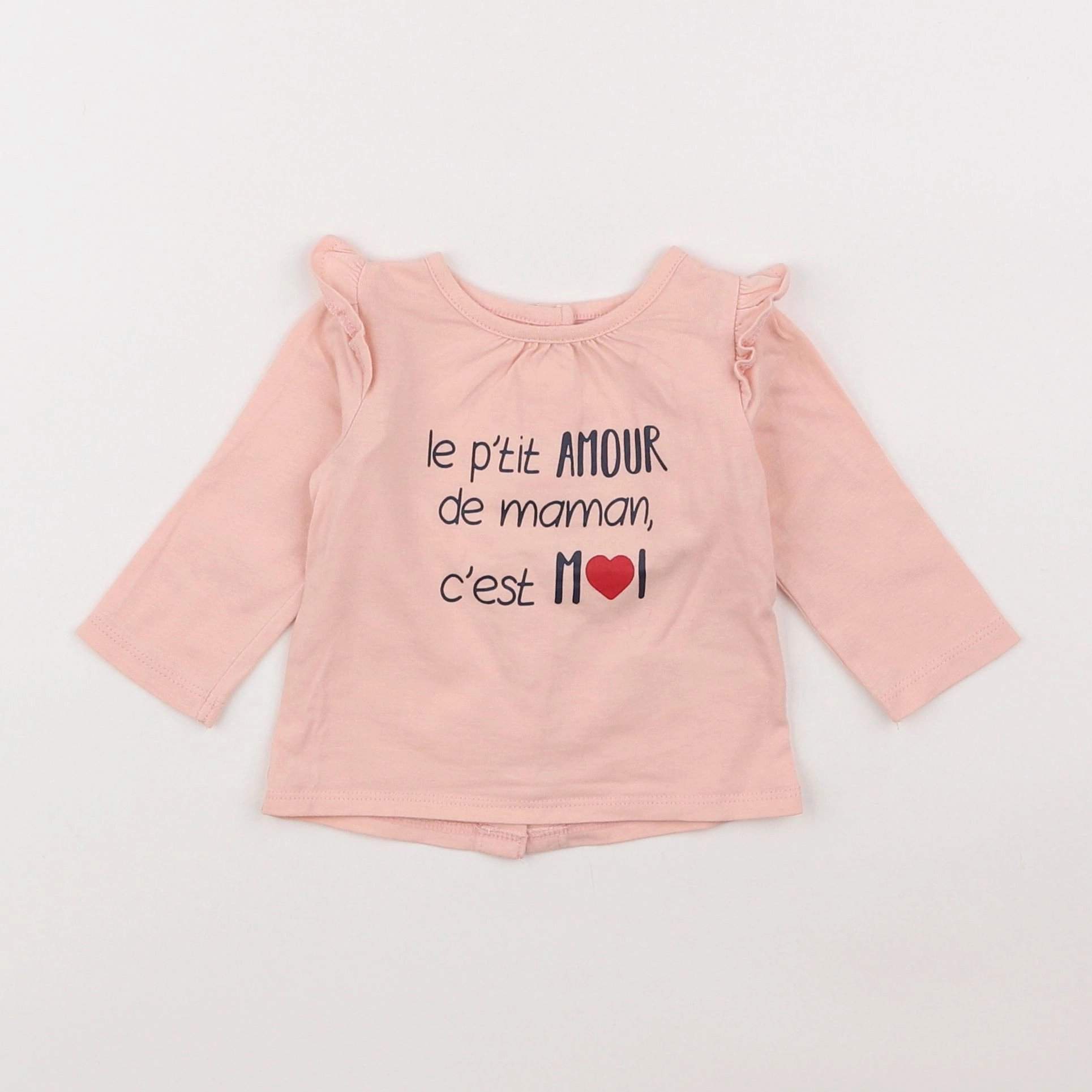 Vertbaudet - tee-shirt rose - 3 mois