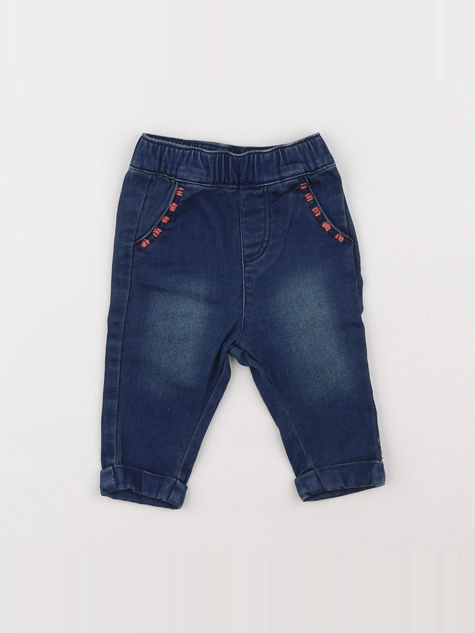 Vertbaudet - jegging bleu - 3 mois