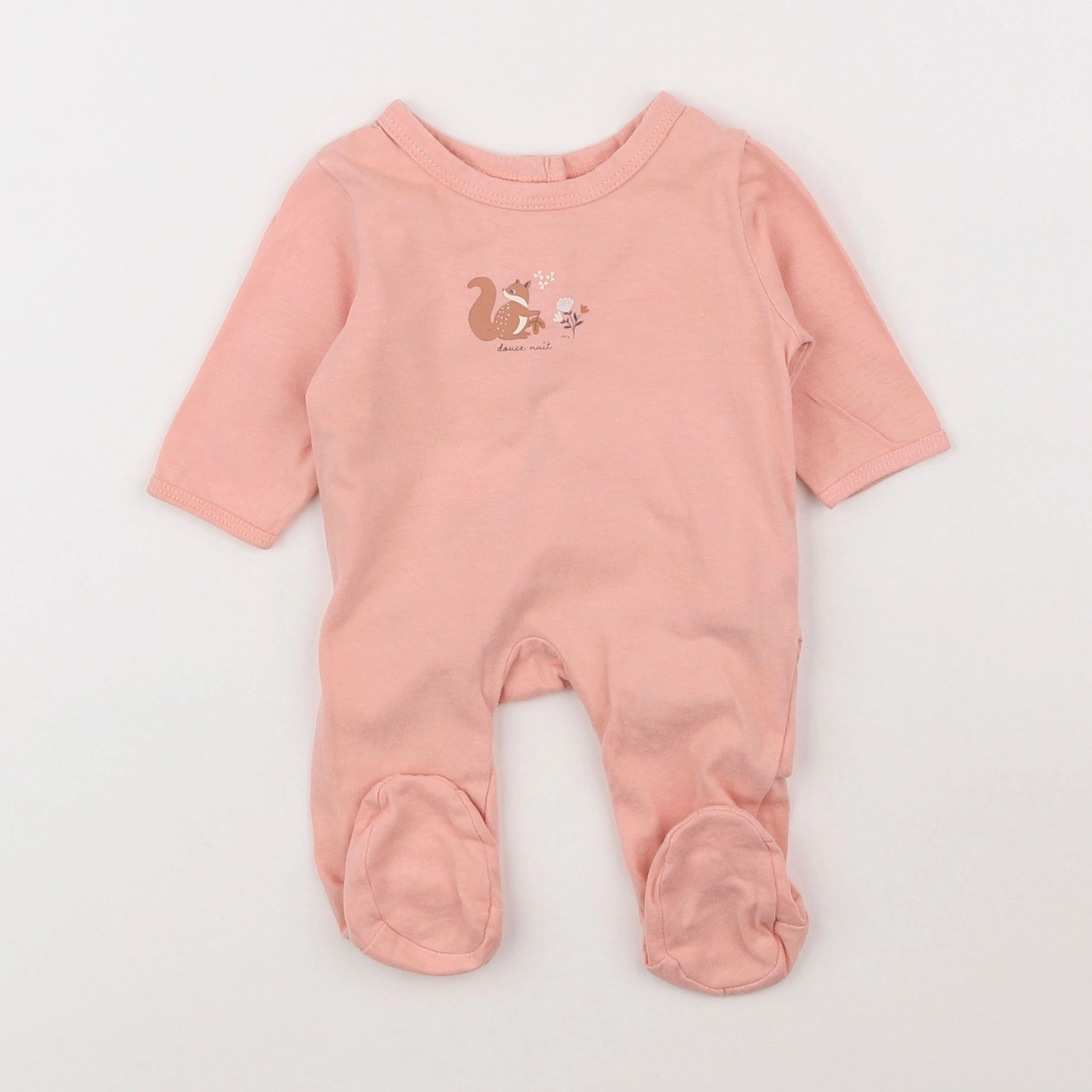 Vertbaudet - pyjama coton rose - 0 mois