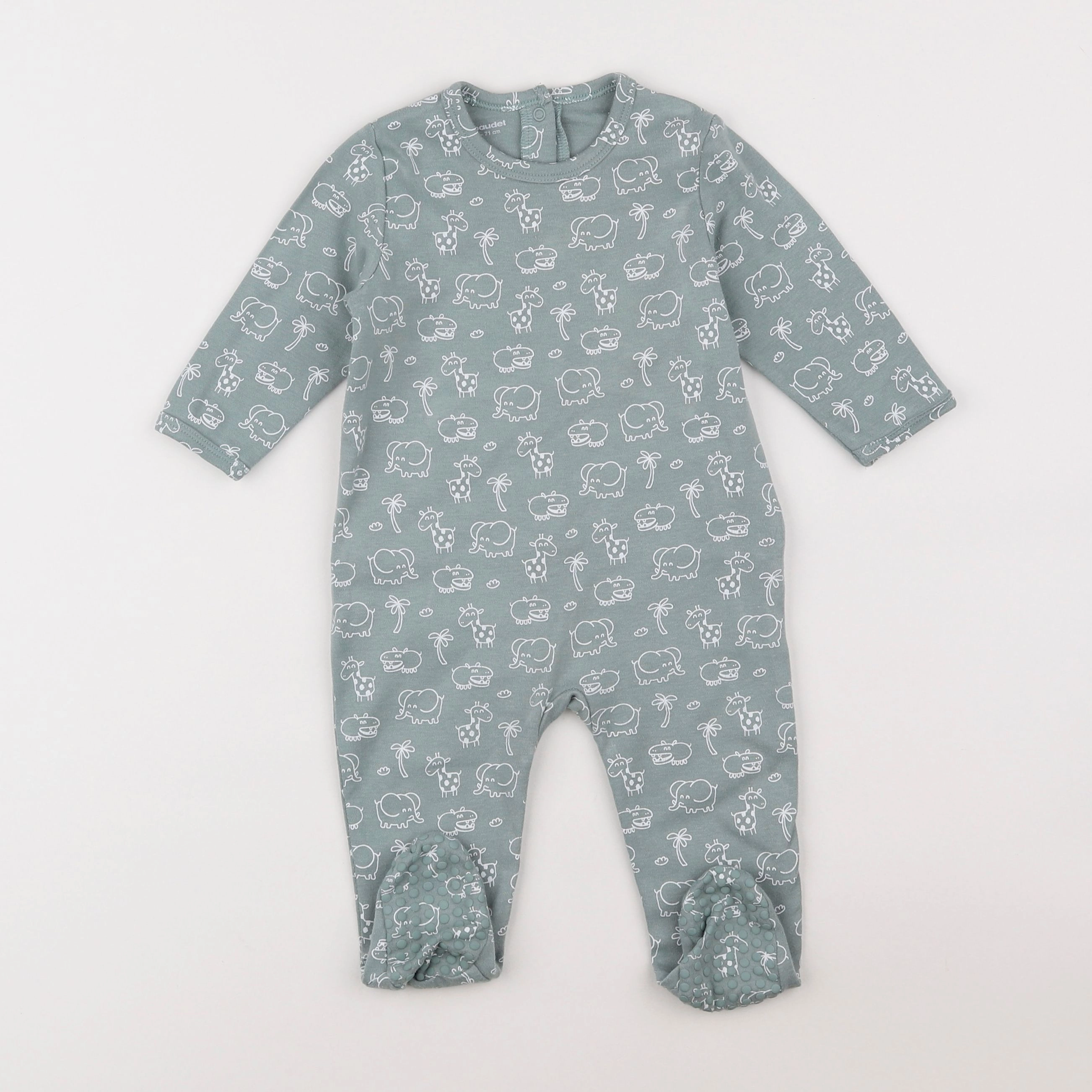 Vertbaudet - pyjama coton bleu - 9 mois