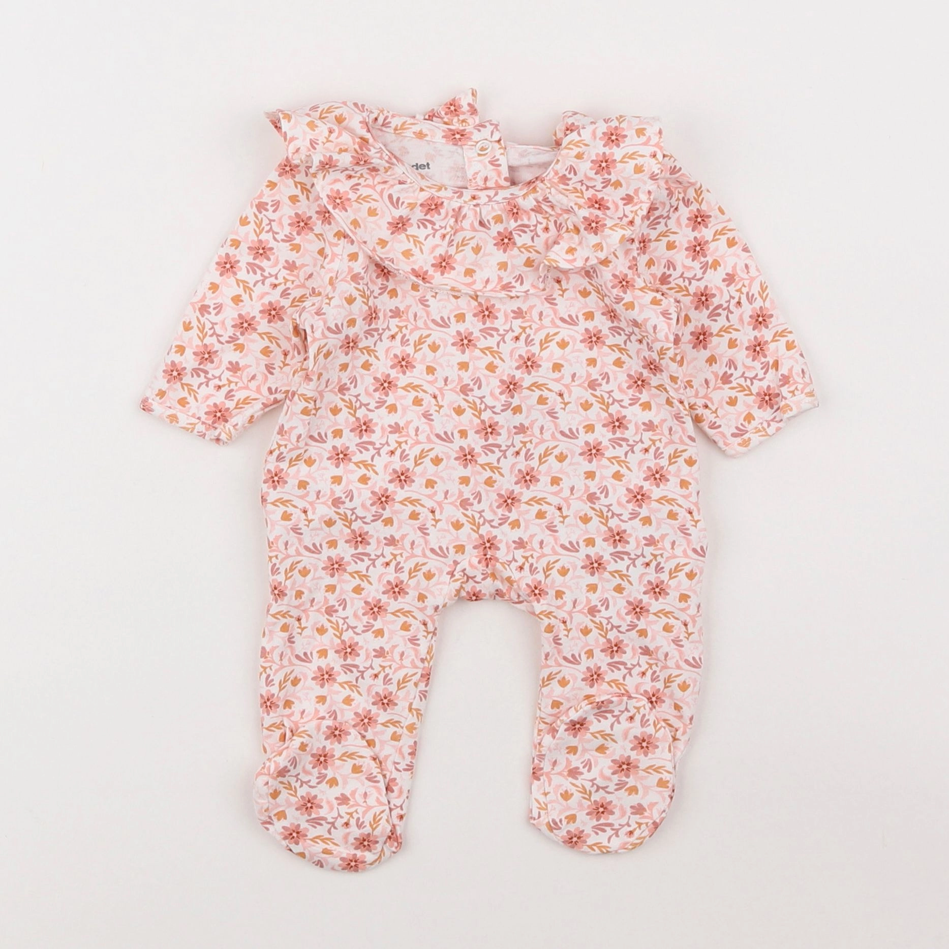 Vertbaudet - pyjama coton rose - 0 mois