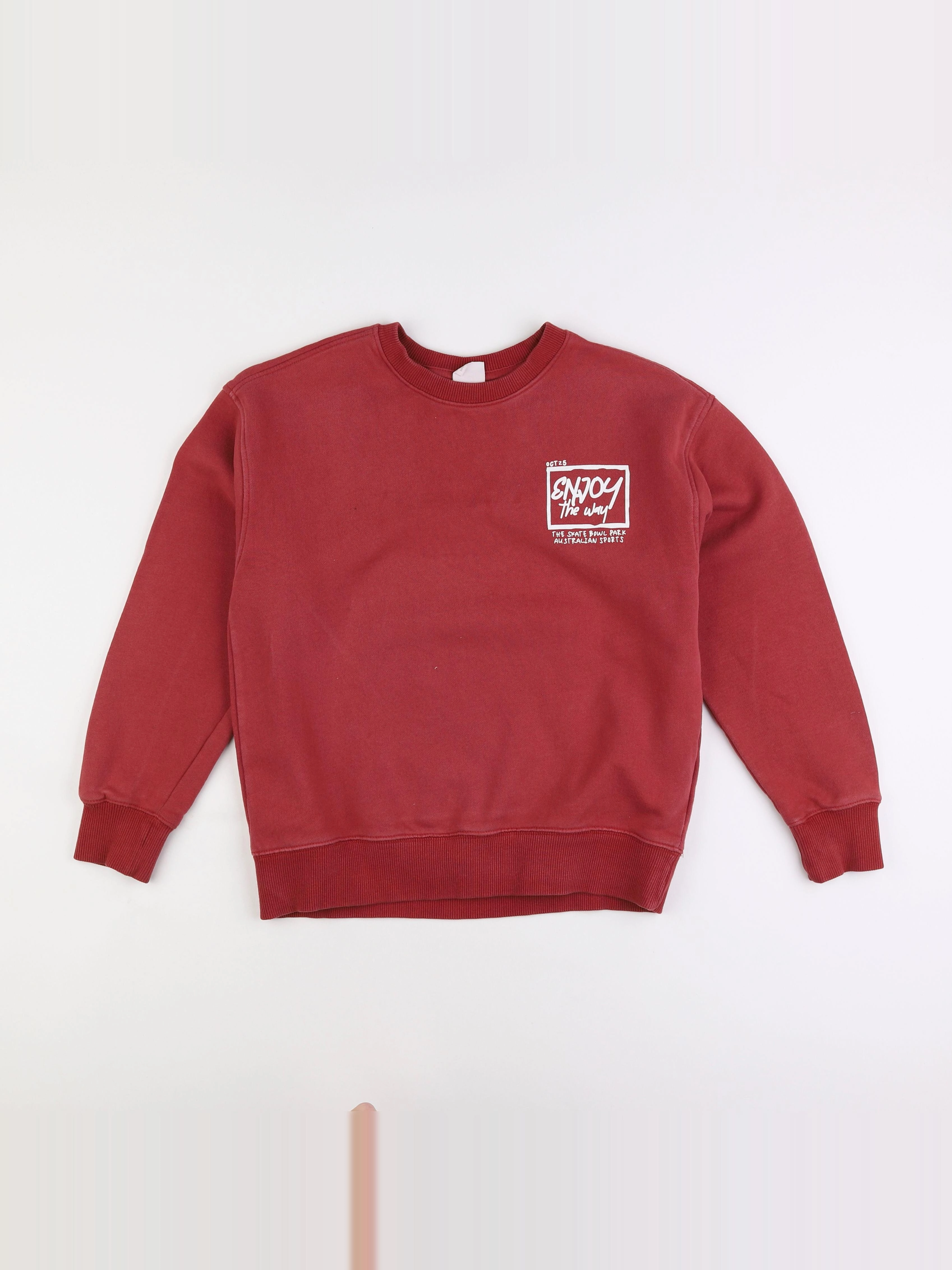 Zara - sweat imprimé au dos rouge - 11/12 ans