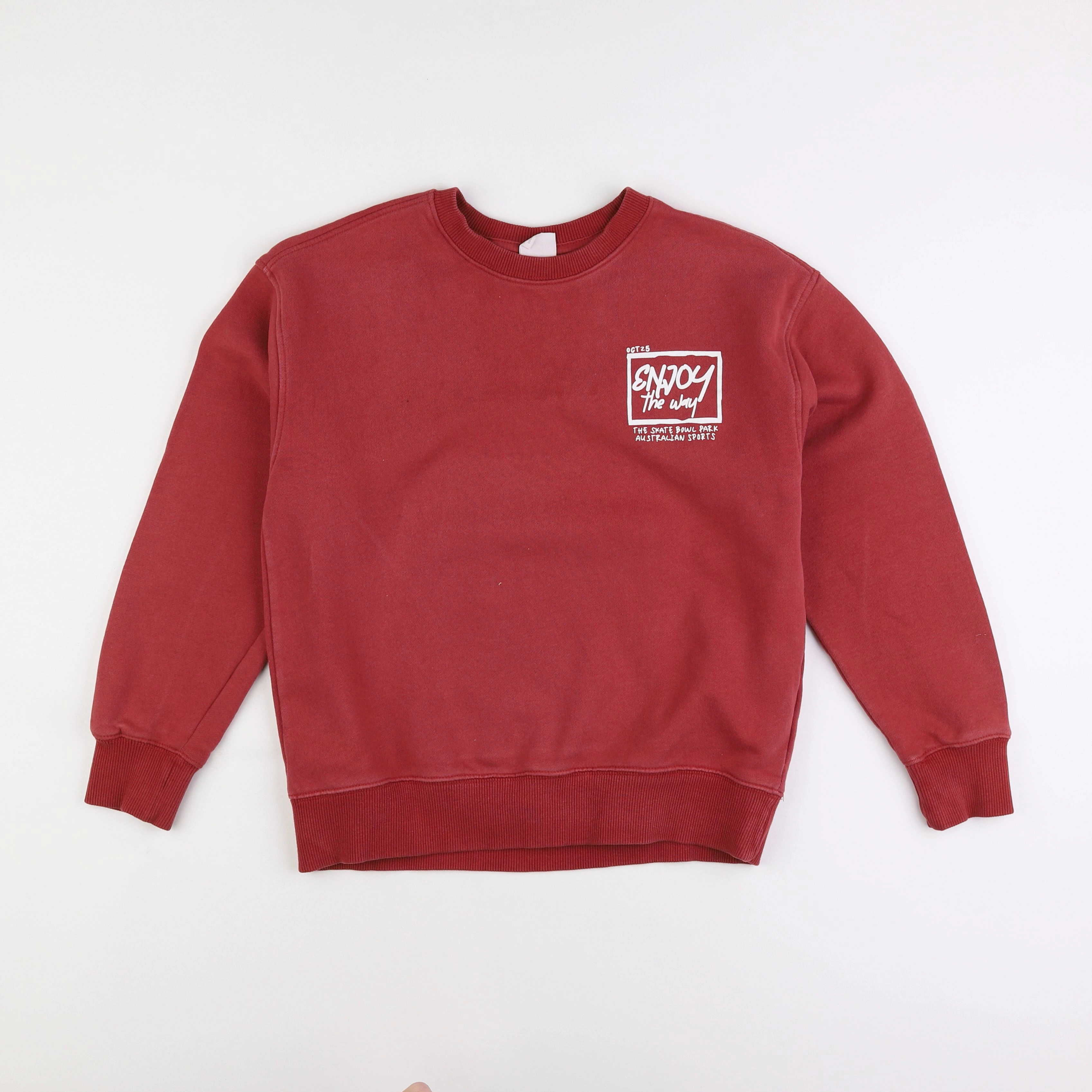 Zara - sweat imprimé au dos rouge - 11/12 ans