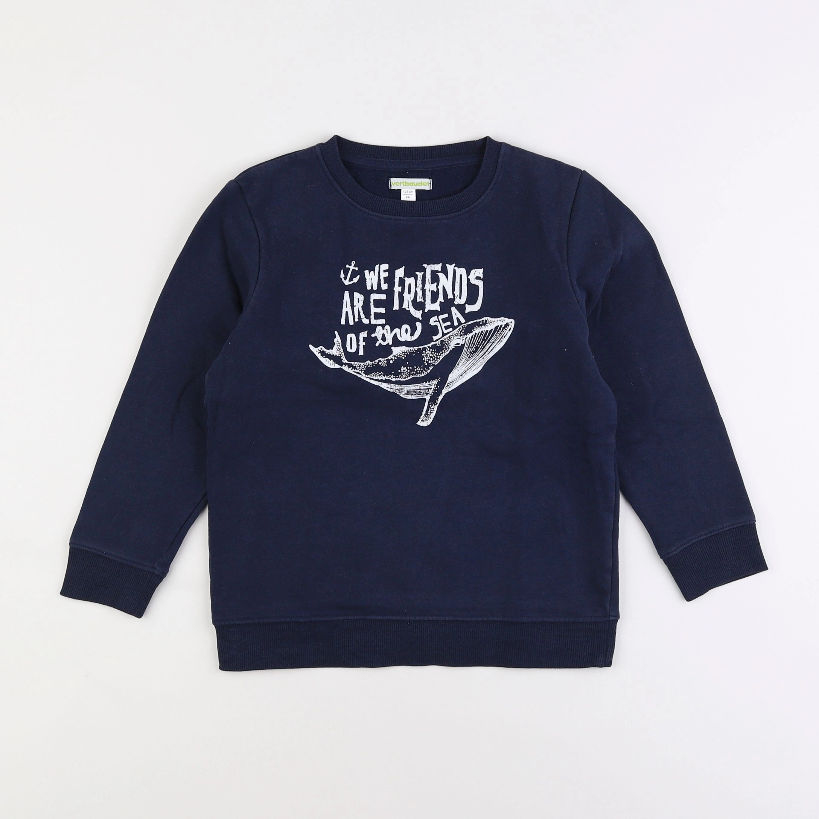 Vertbaudet - sweat bleu - 8 ans