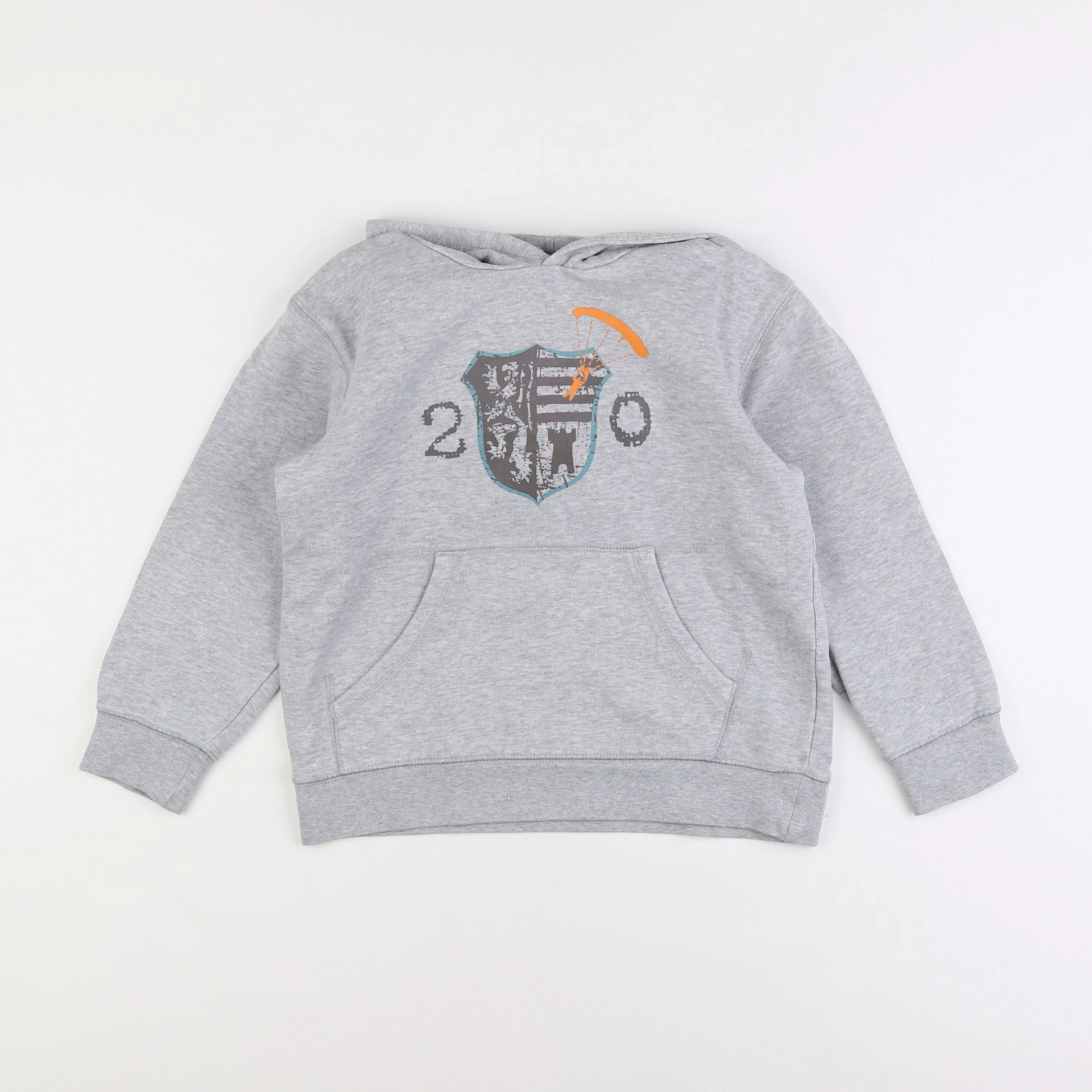 Vertbaudet - sweat gris - 8 ans