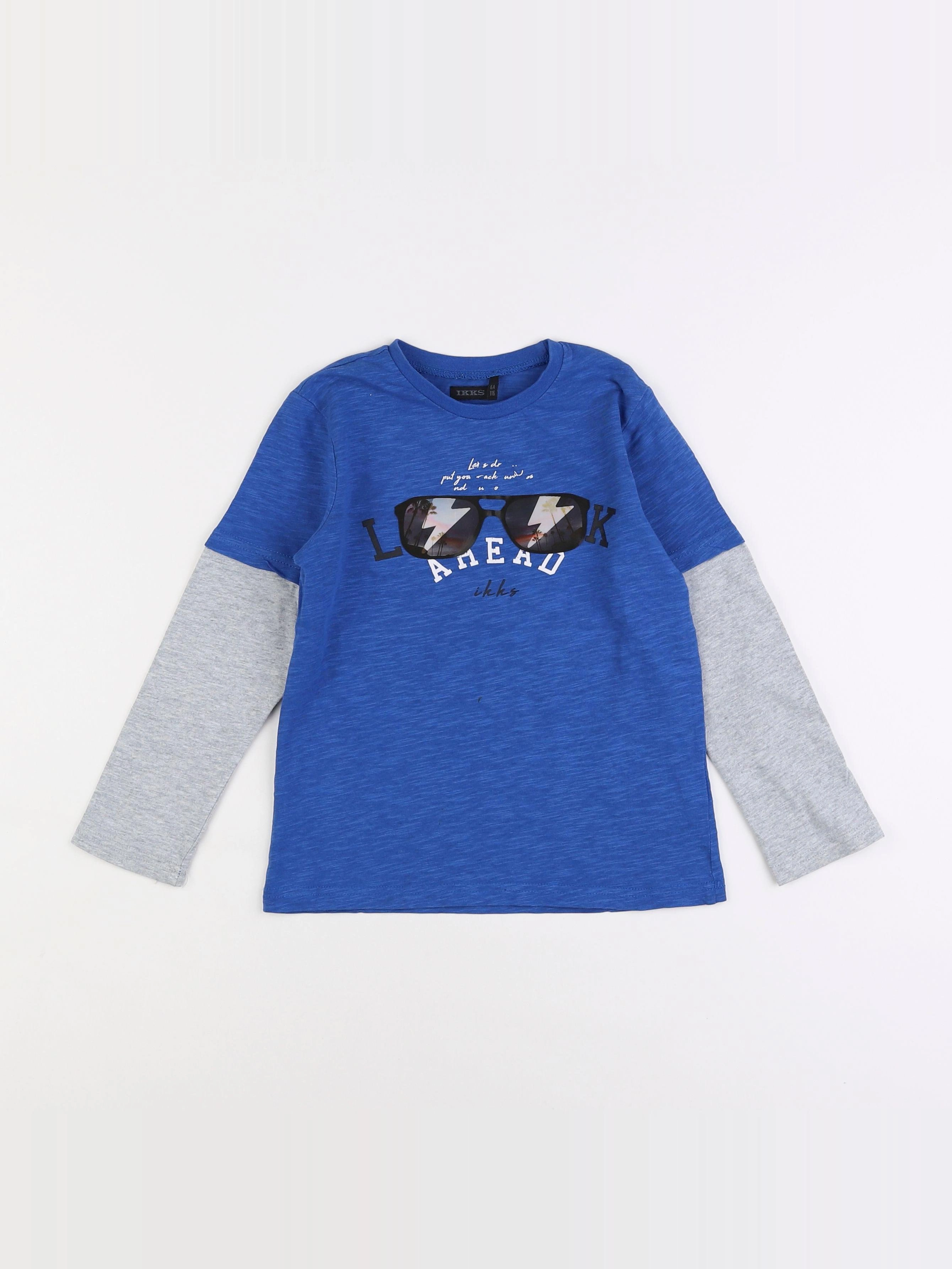 IKKS - tee-shirt bleu - 6 ans