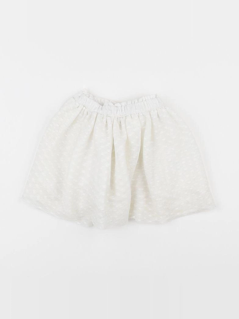 Little Cigogne - jupe blanc - 4 ans