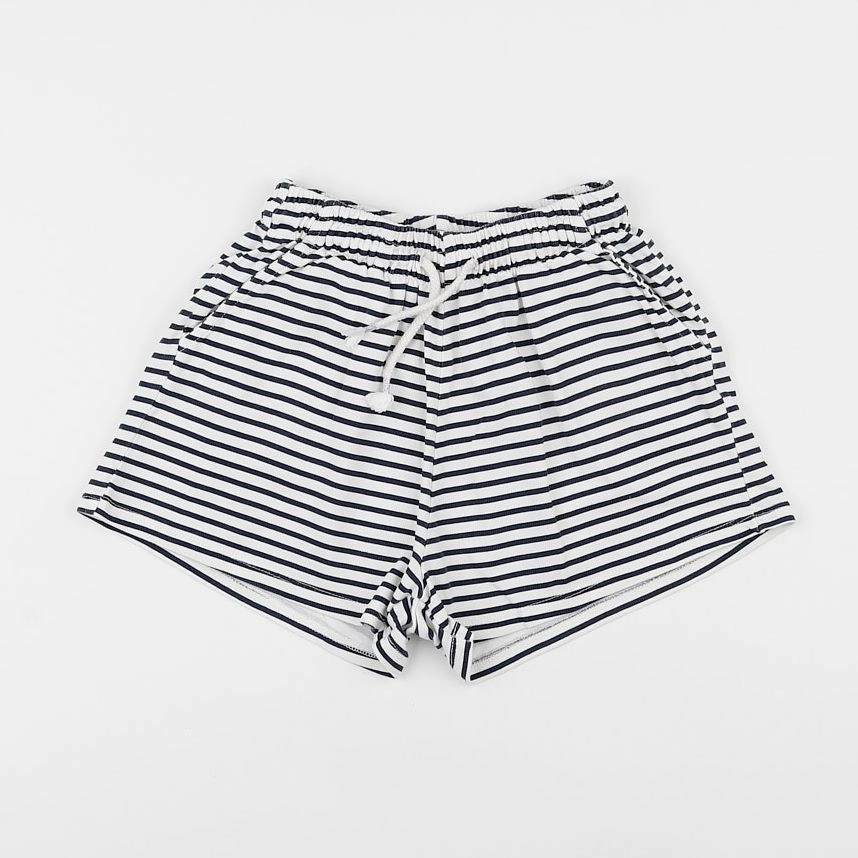 H&M - short bleu, blanc, argent - 9/10 ans