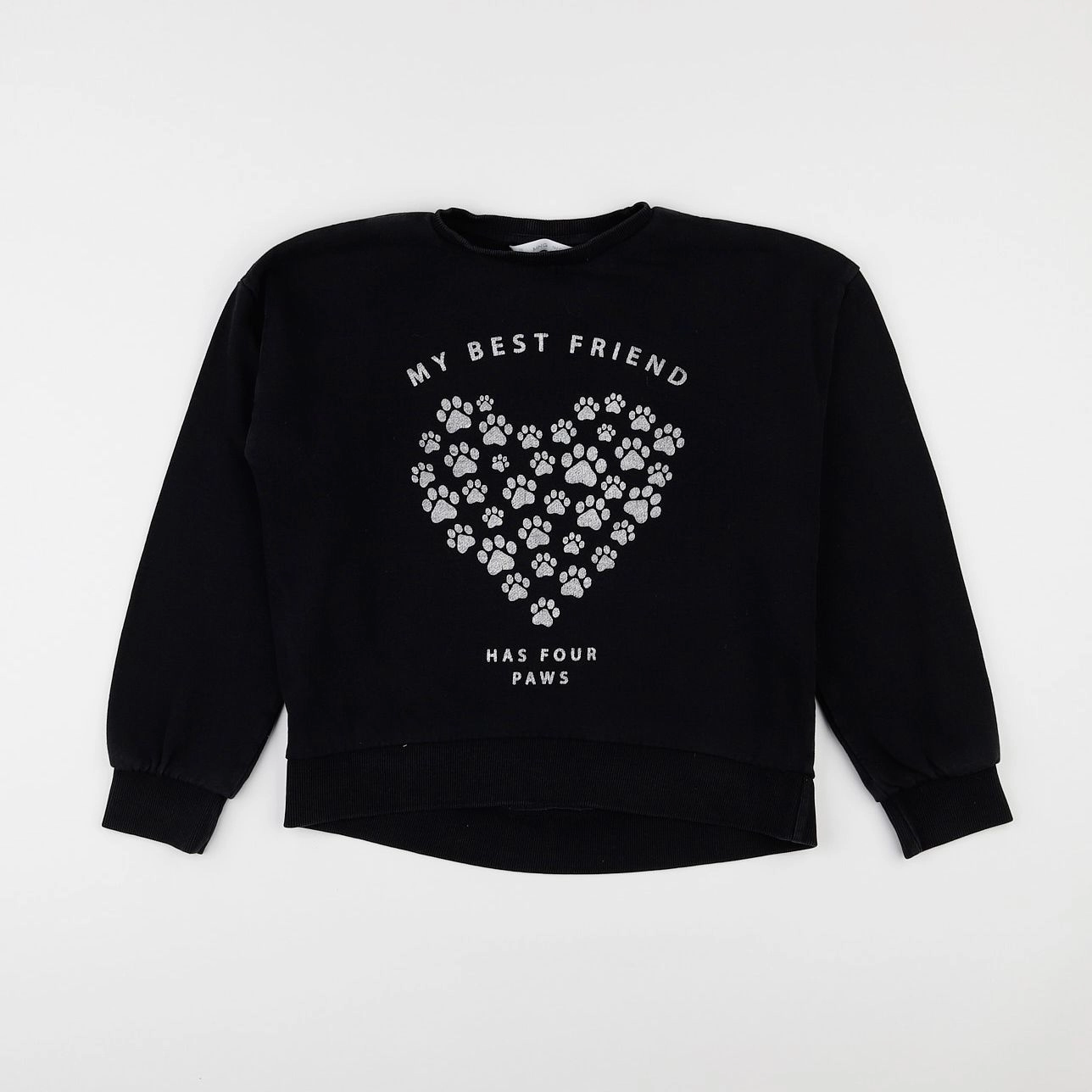 Mango - sweat argent, noir - 11/12 ans