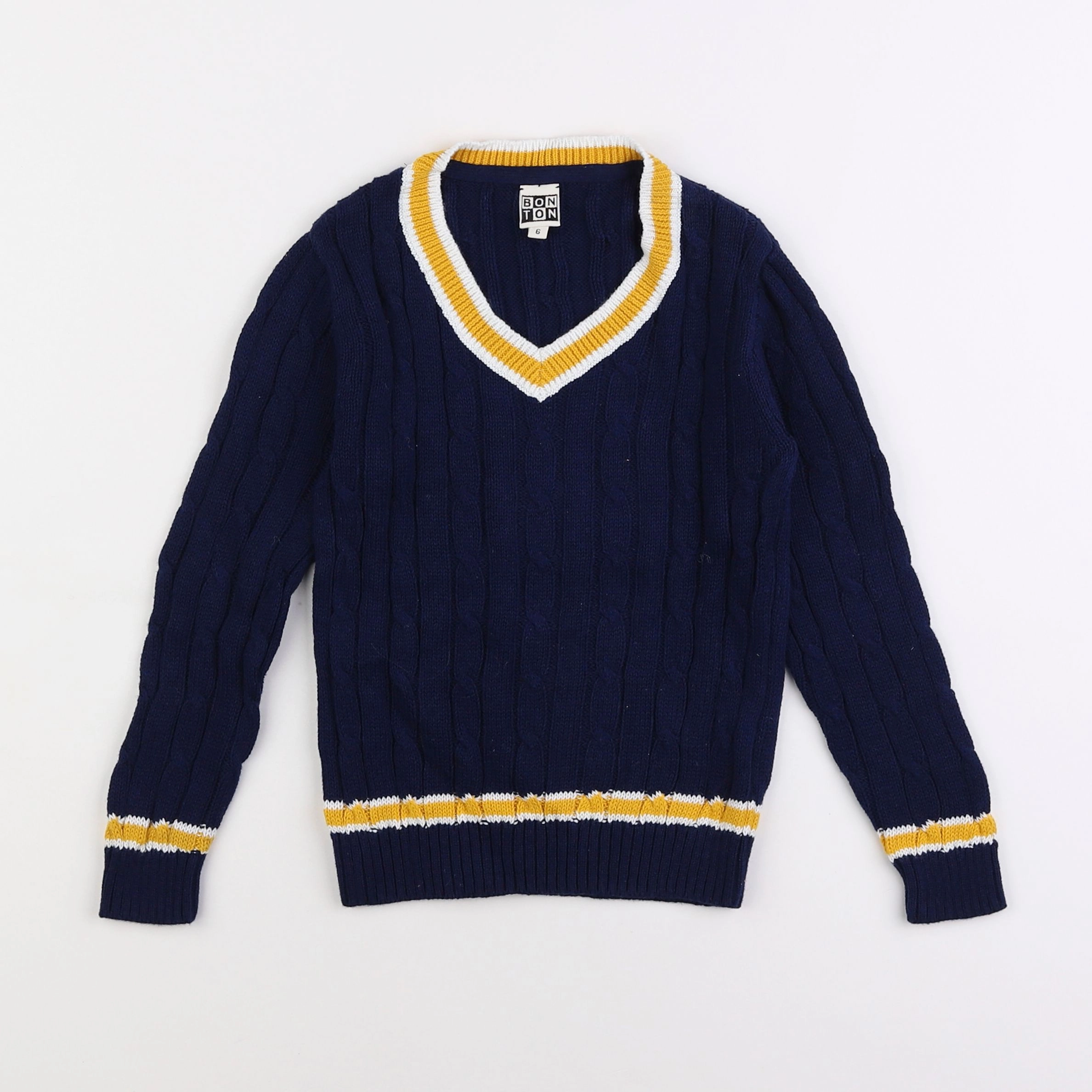 Bonton - pull bleu - 6 ans