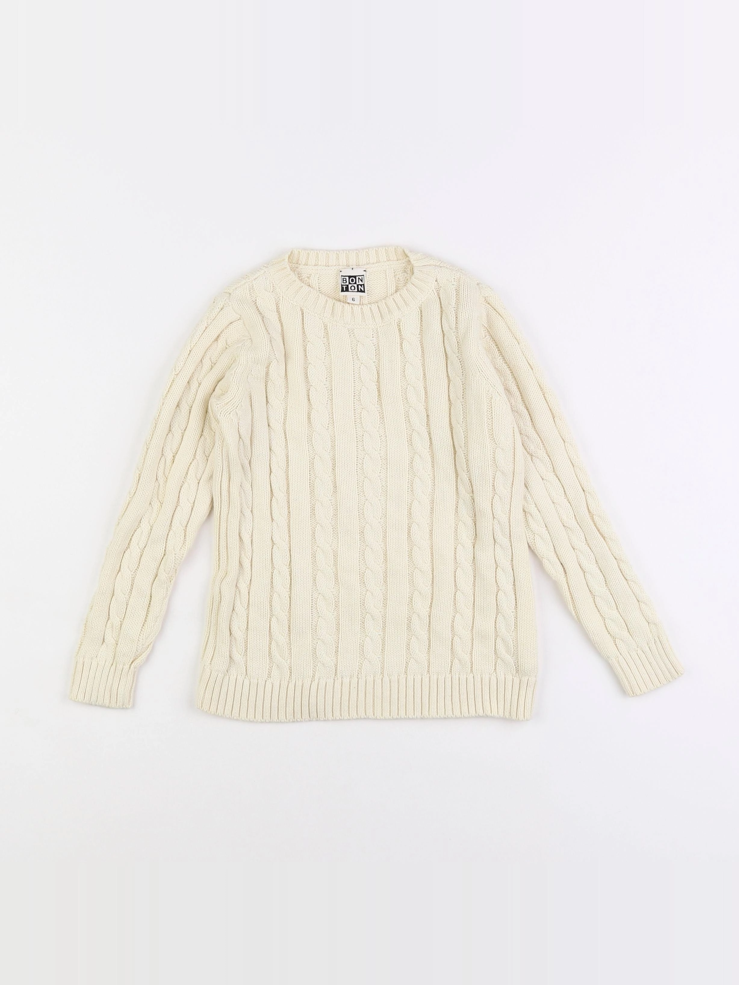 Bonton - pull beige - 6 ans