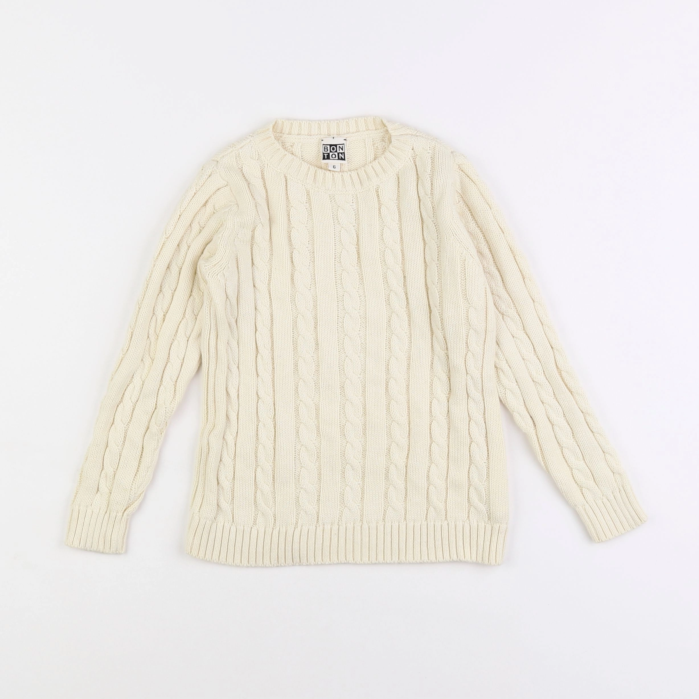 Bonton - pull beige - 6 ans