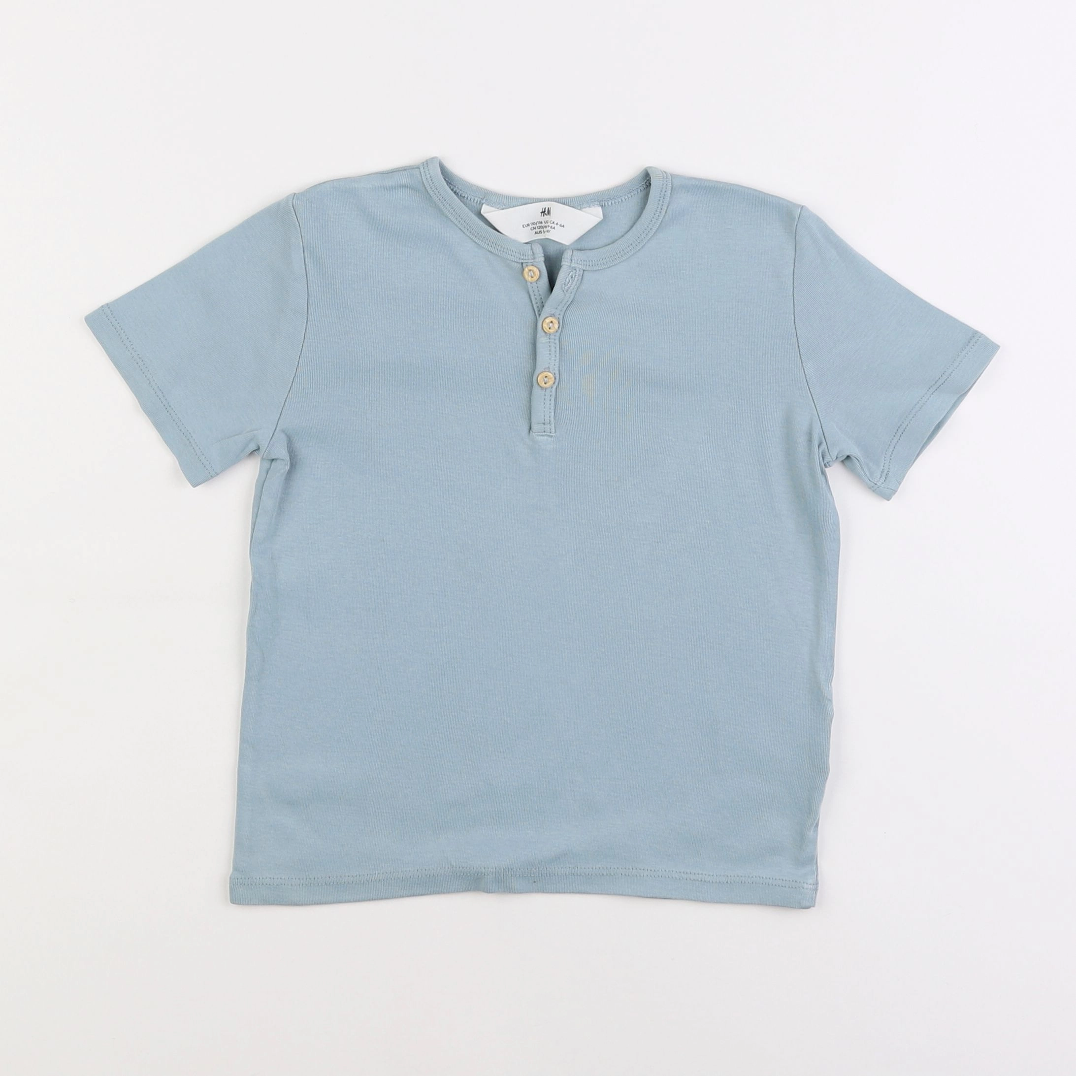 H&M - tee-shirt bleu - 4/6 ans