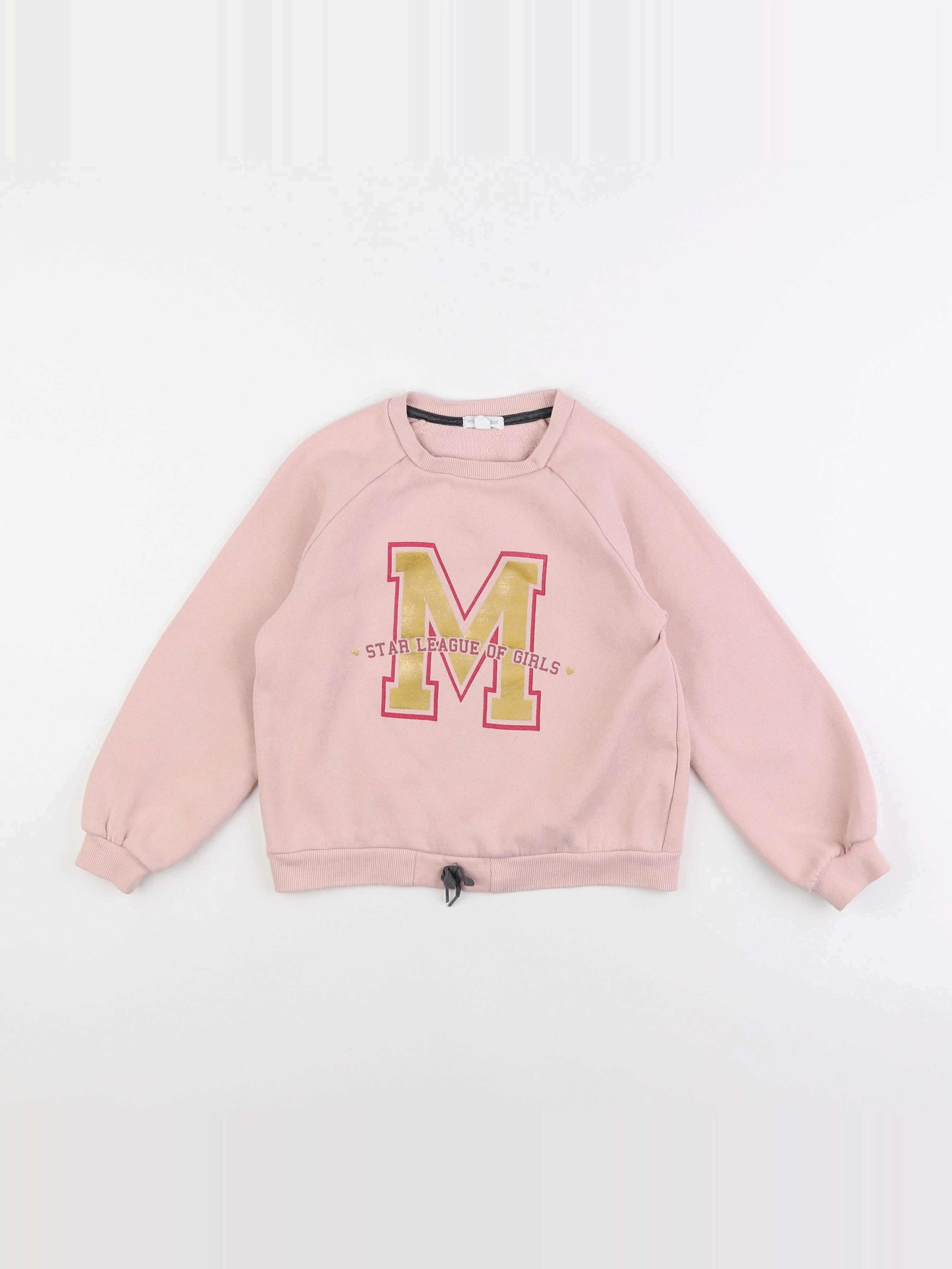 Vertbaudet - sweat rose - 8 ans