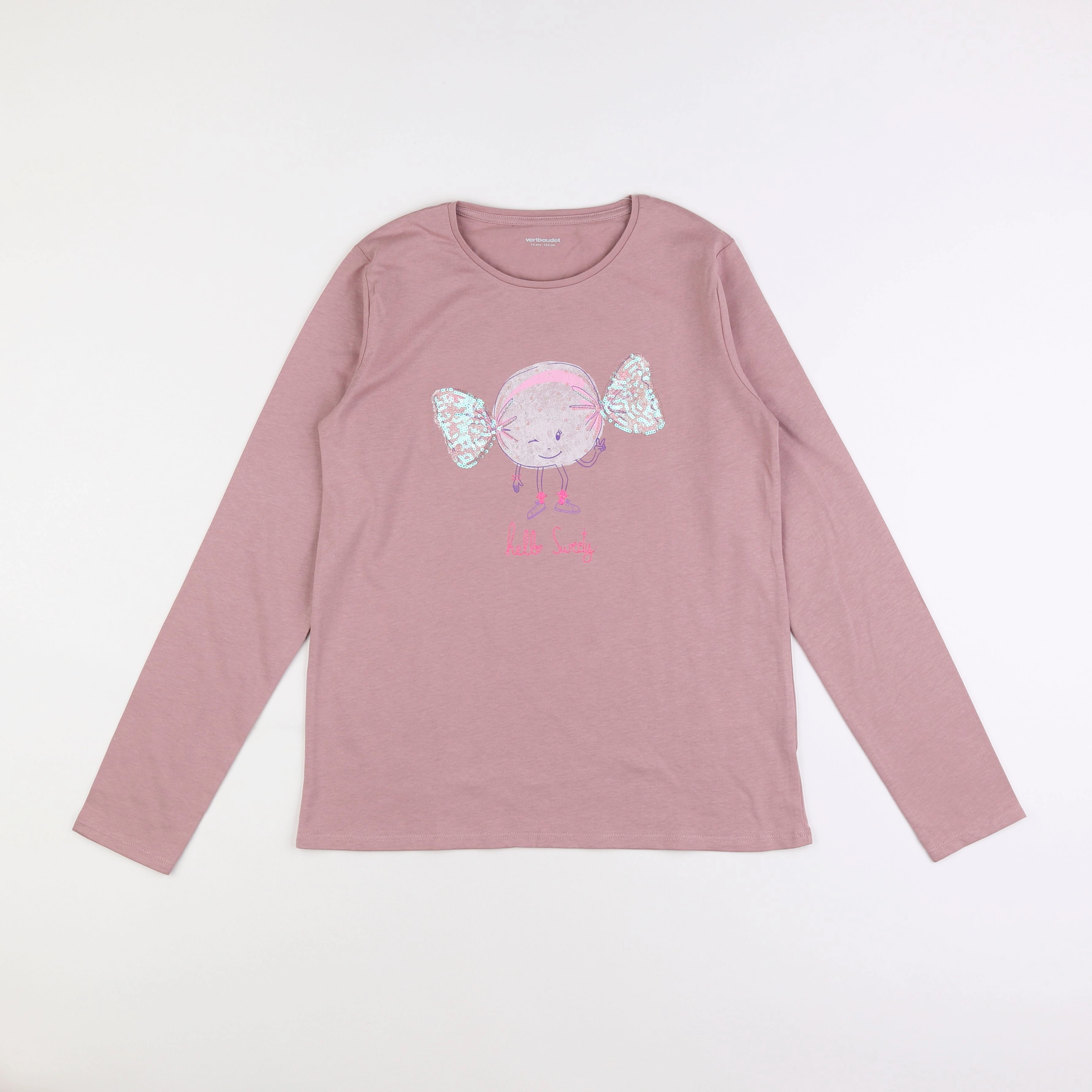 Vertbaudet - tee-shirt rose - 12 ans