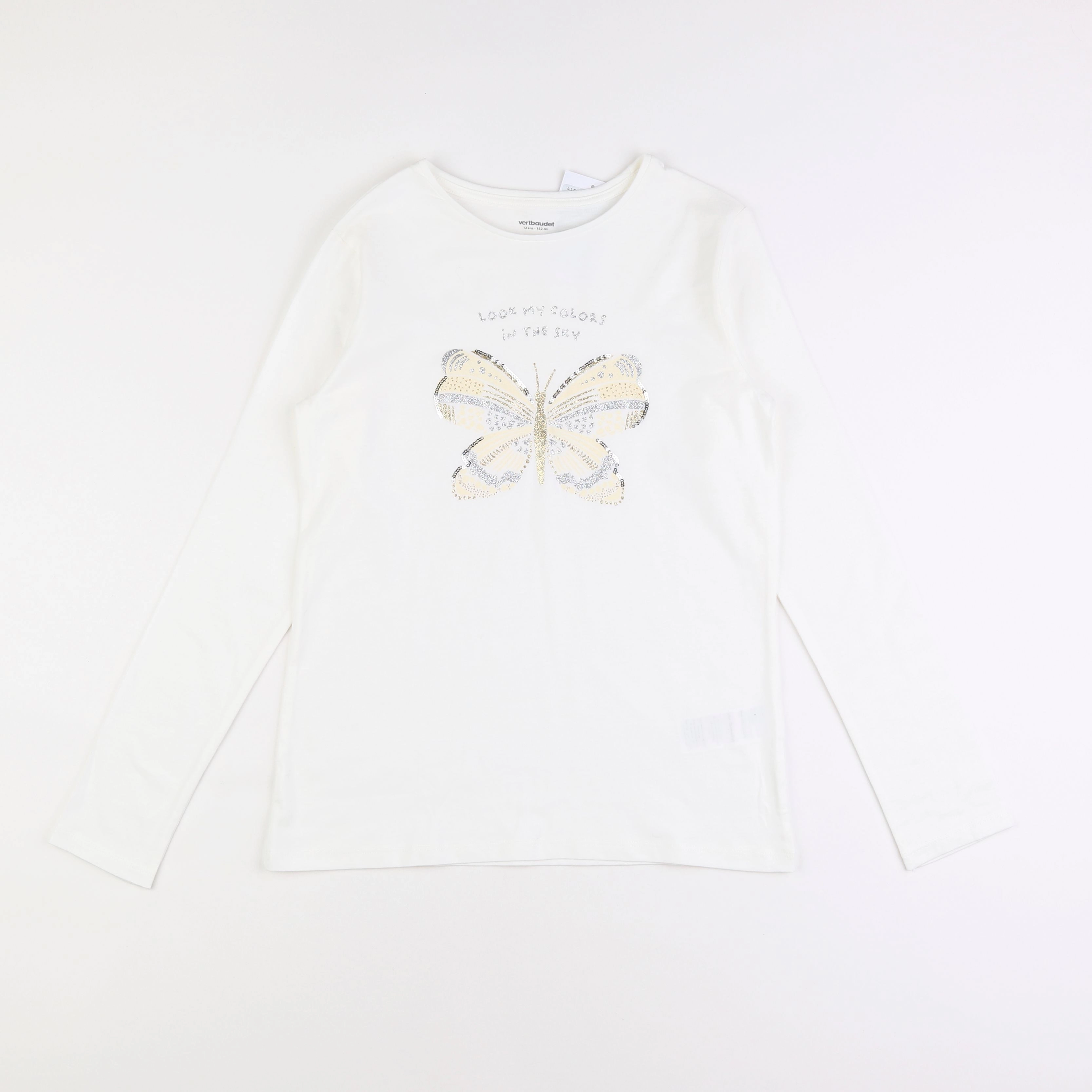 Vertbaudet - tee-shirt blanc - 12 ans