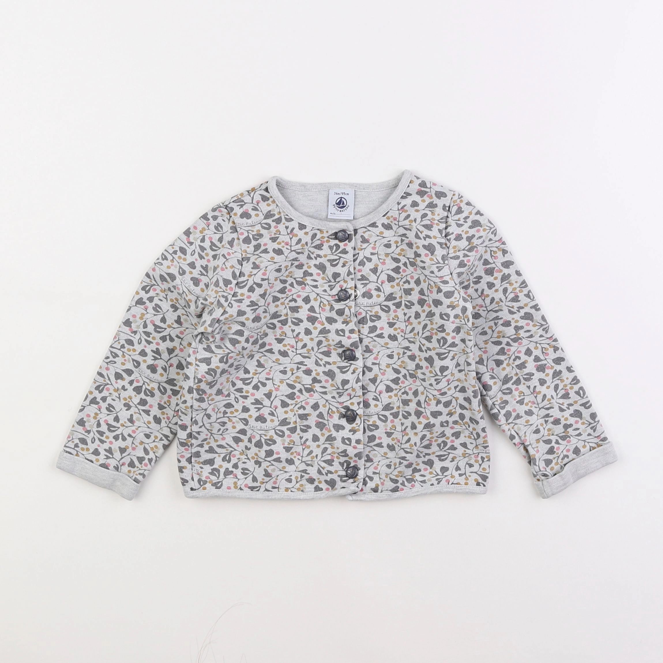 Petit Bateau - sweat gris - 3 ans