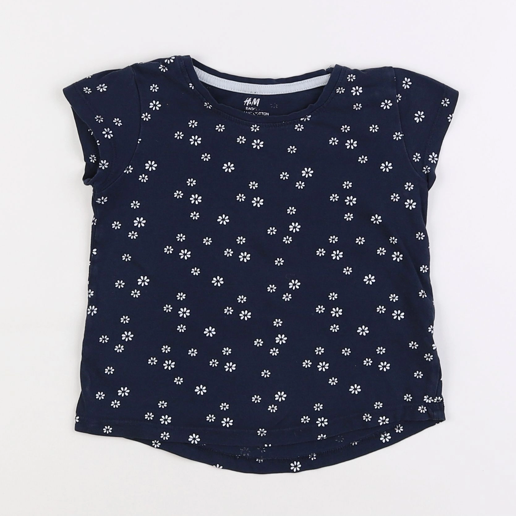 H&M - tee-shirt bleu - 2/4 ans