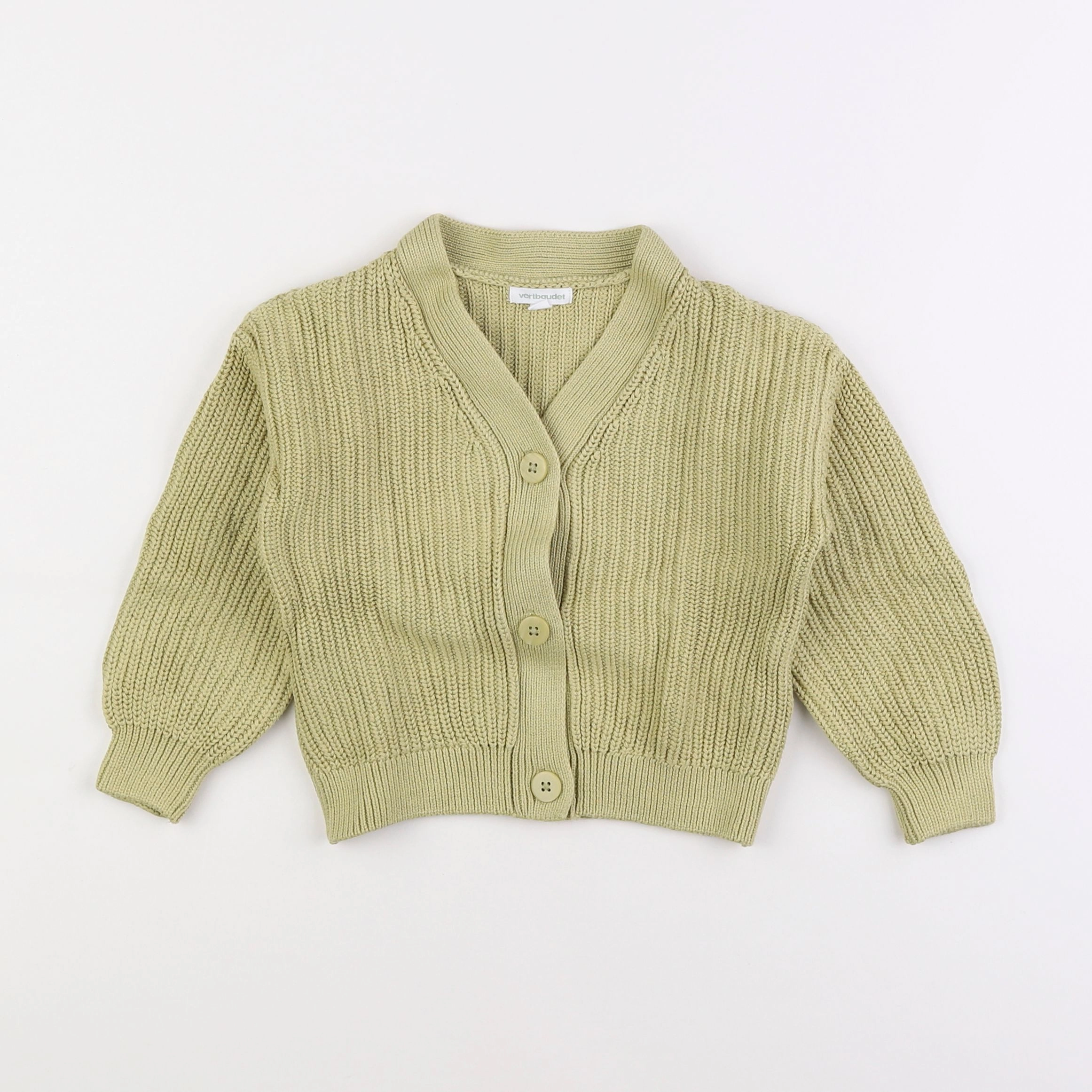 Vertbaudet - gilet vert - 4 ans