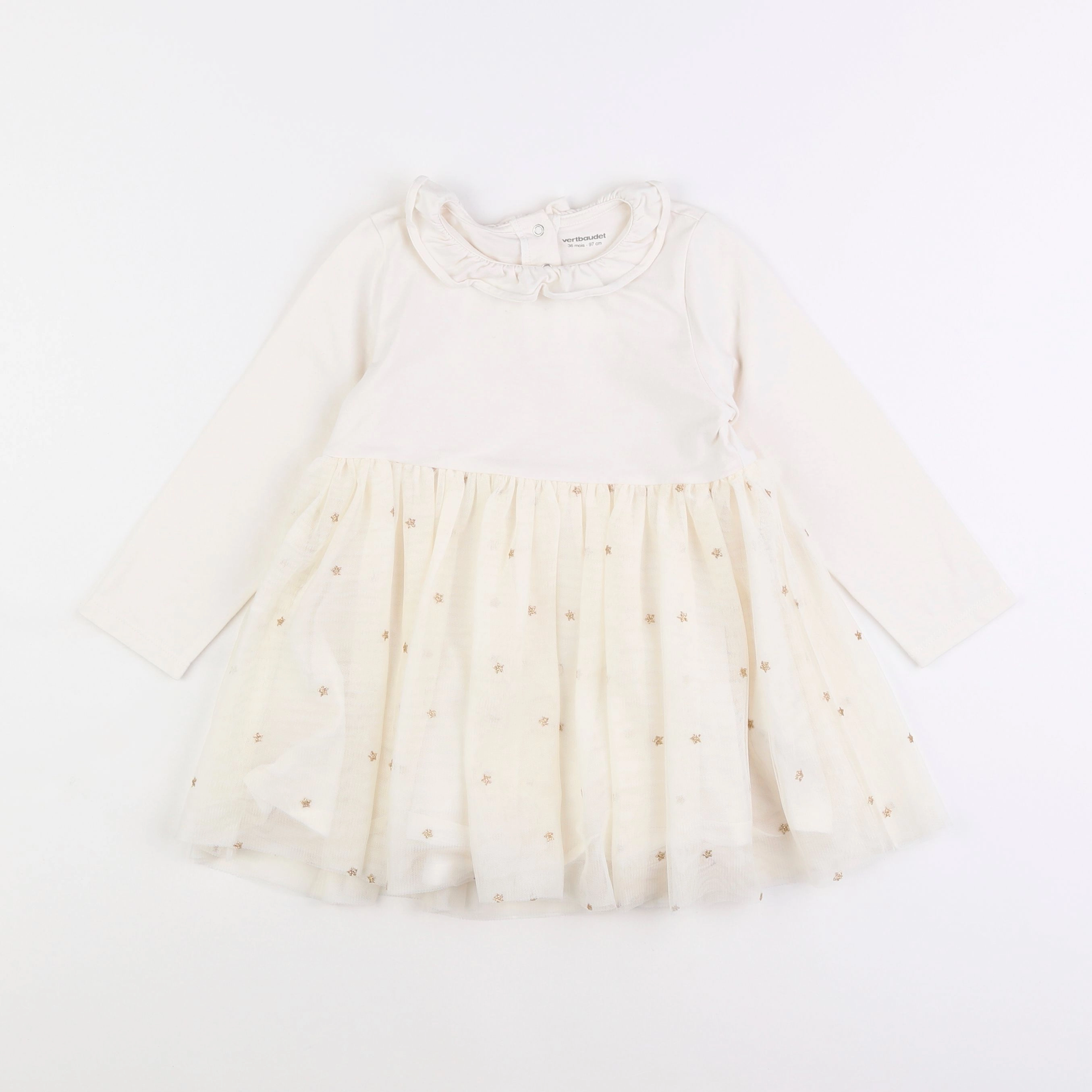 Vertbaudet - robe beige - 3 ans