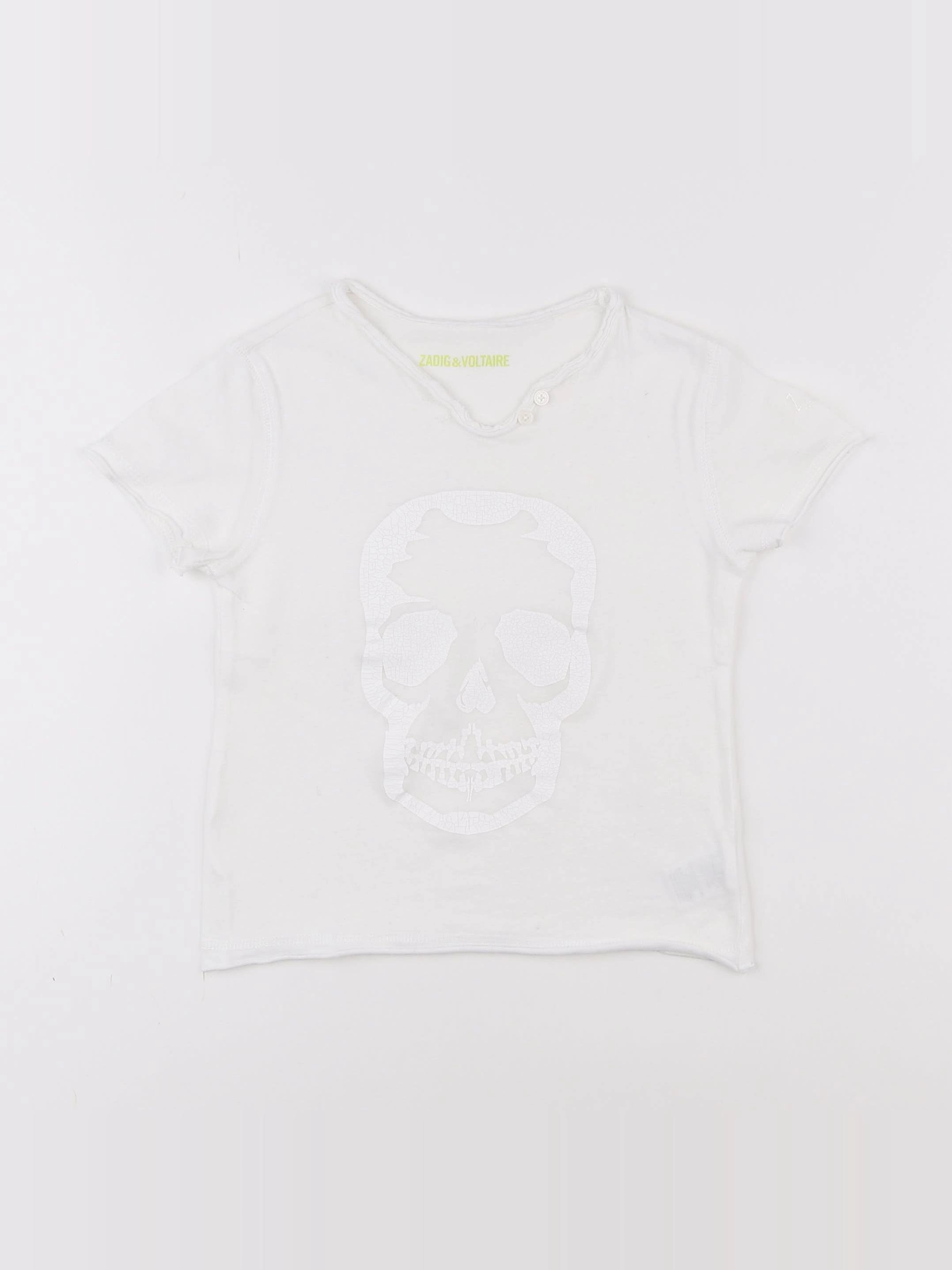 Zadig & Voltaire - tee-shirt blanc - 4 ans