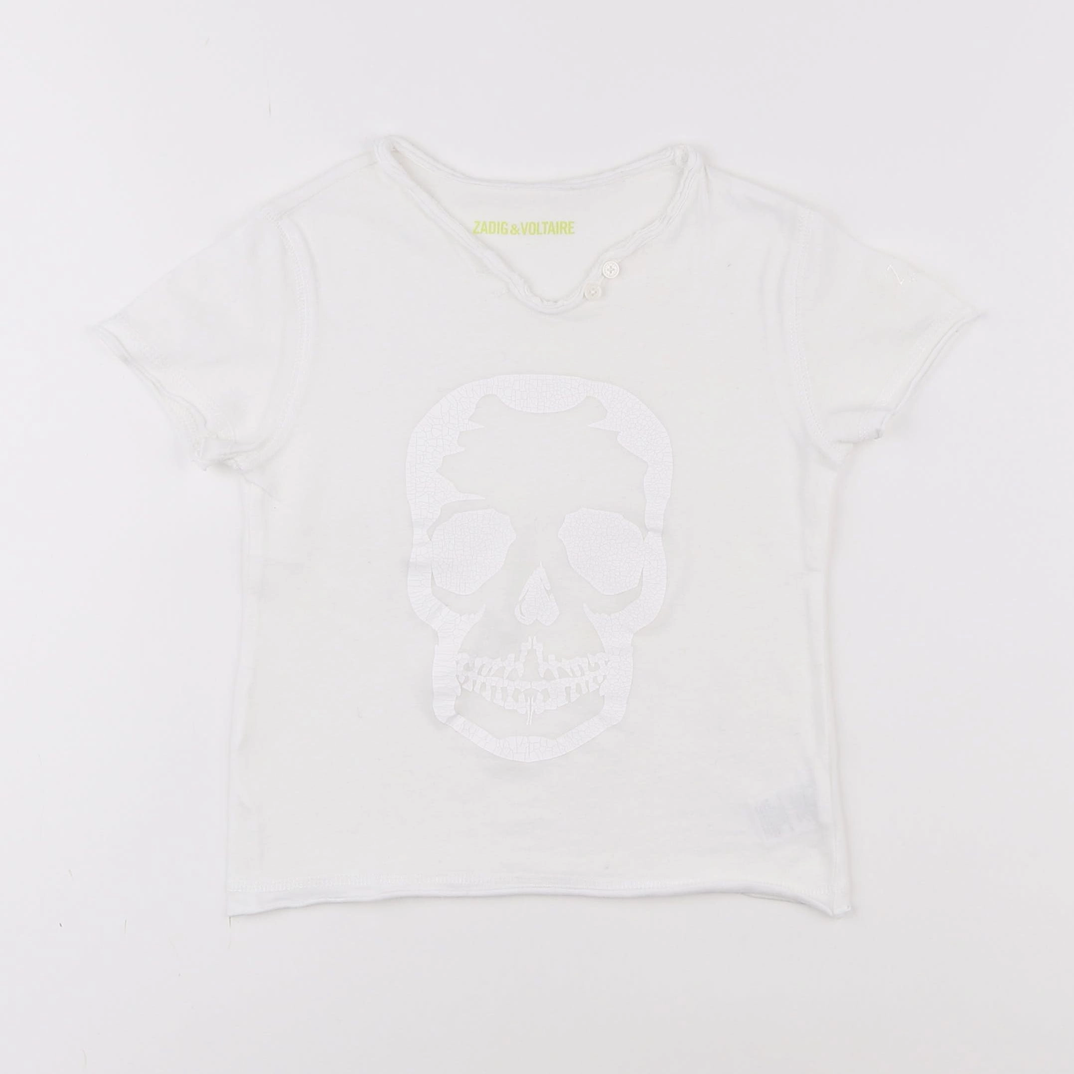 Zadig & Voltaire - tee-shirt blanc - 4 ans