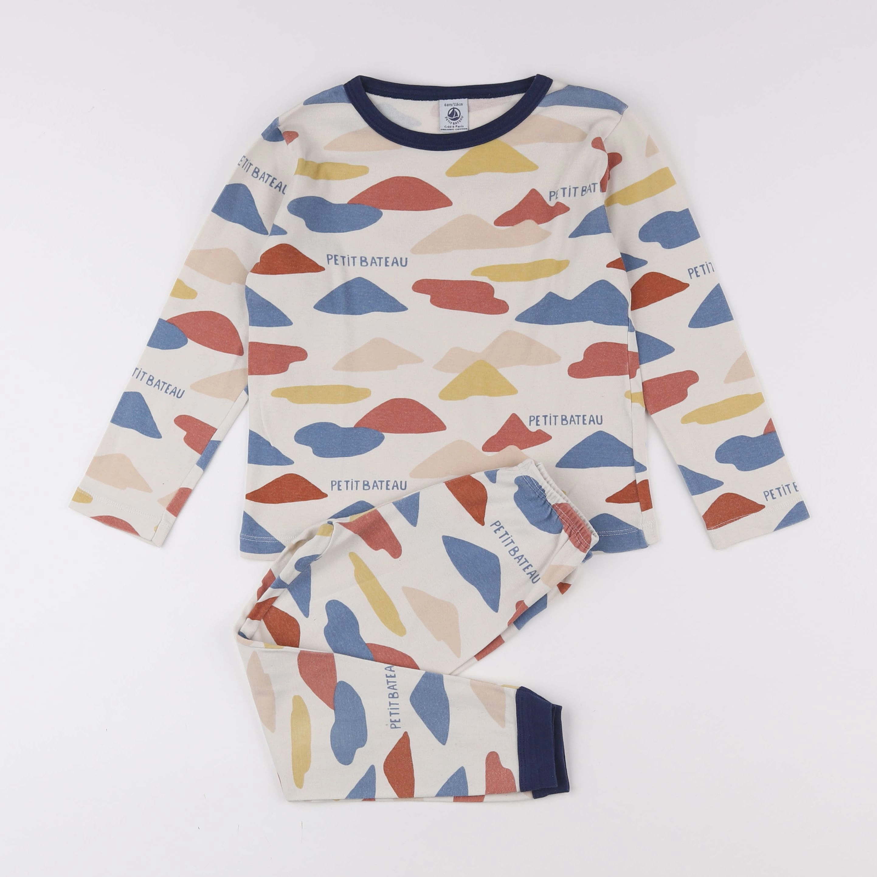 Petit Bateau - pyjama coton multicolore - 6 ans