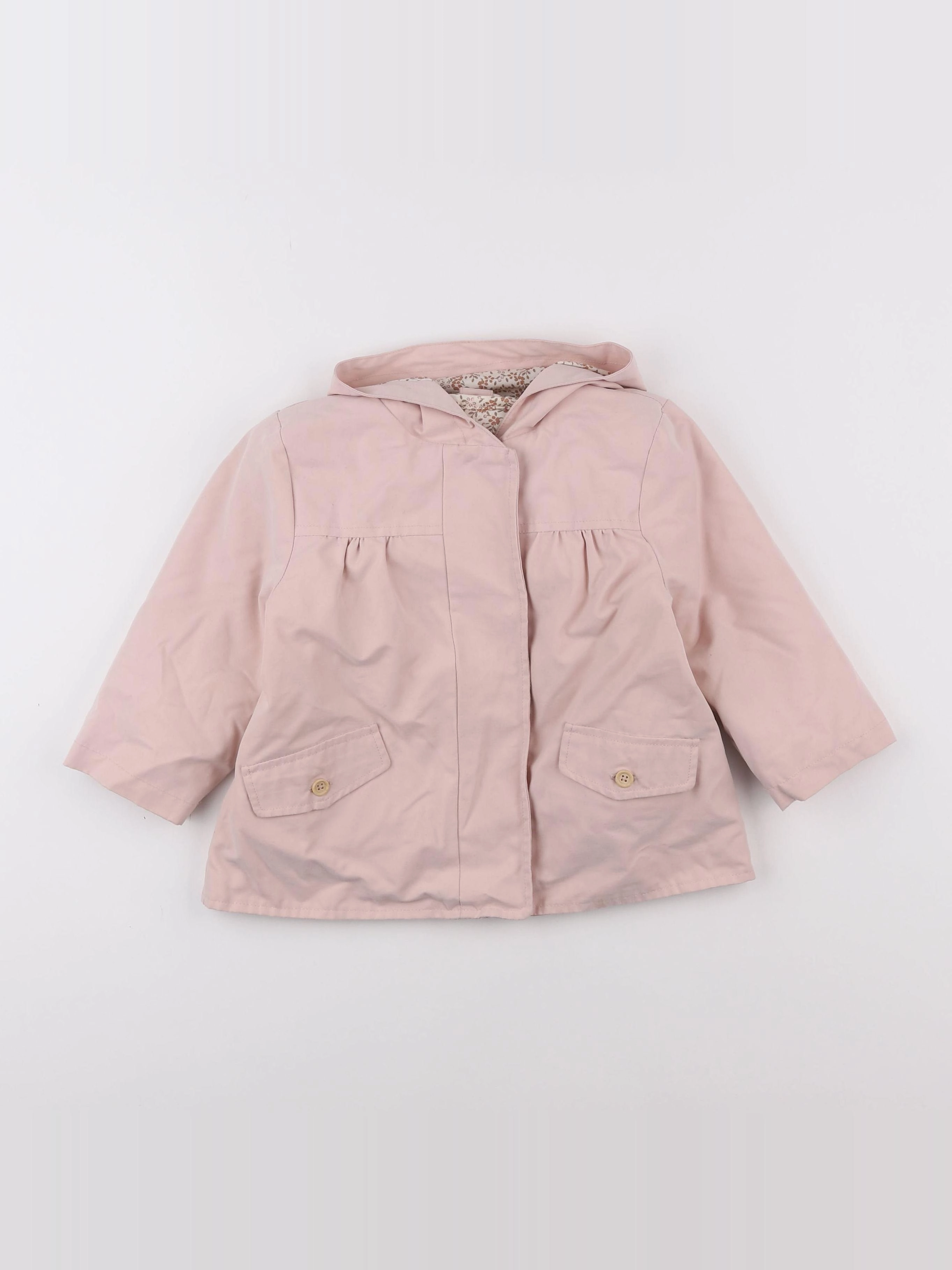 Vertbaudet - manteau rose - 2 ans