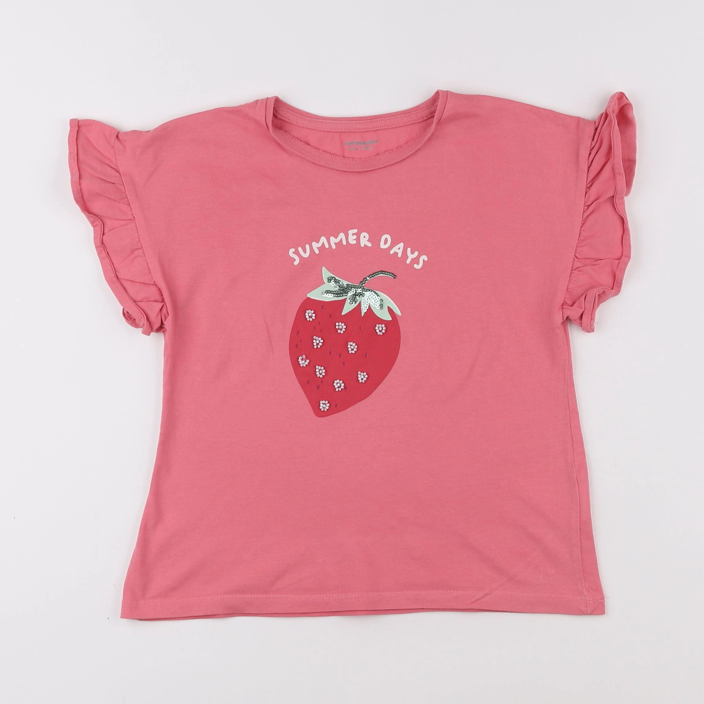 Vertbaudet - tee-shirt rose - 8 ans