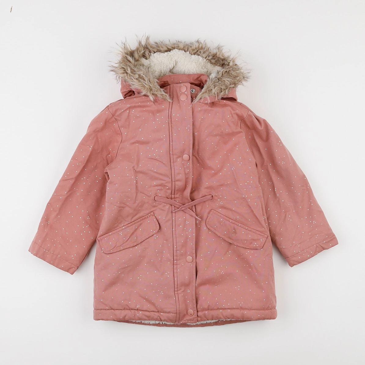 Vertbaudet - parka rose, or - 6 ans