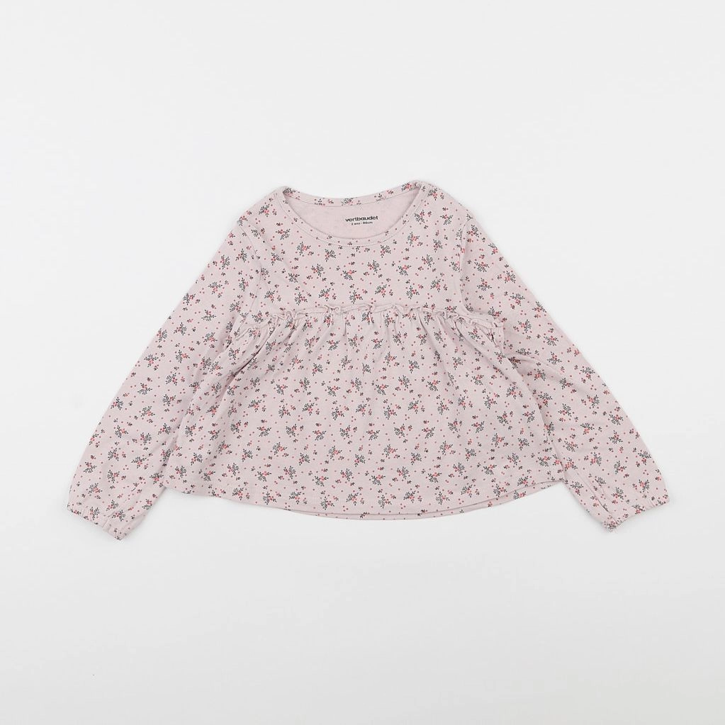 Vertbaudet - tee-shirt rose - 2 ans