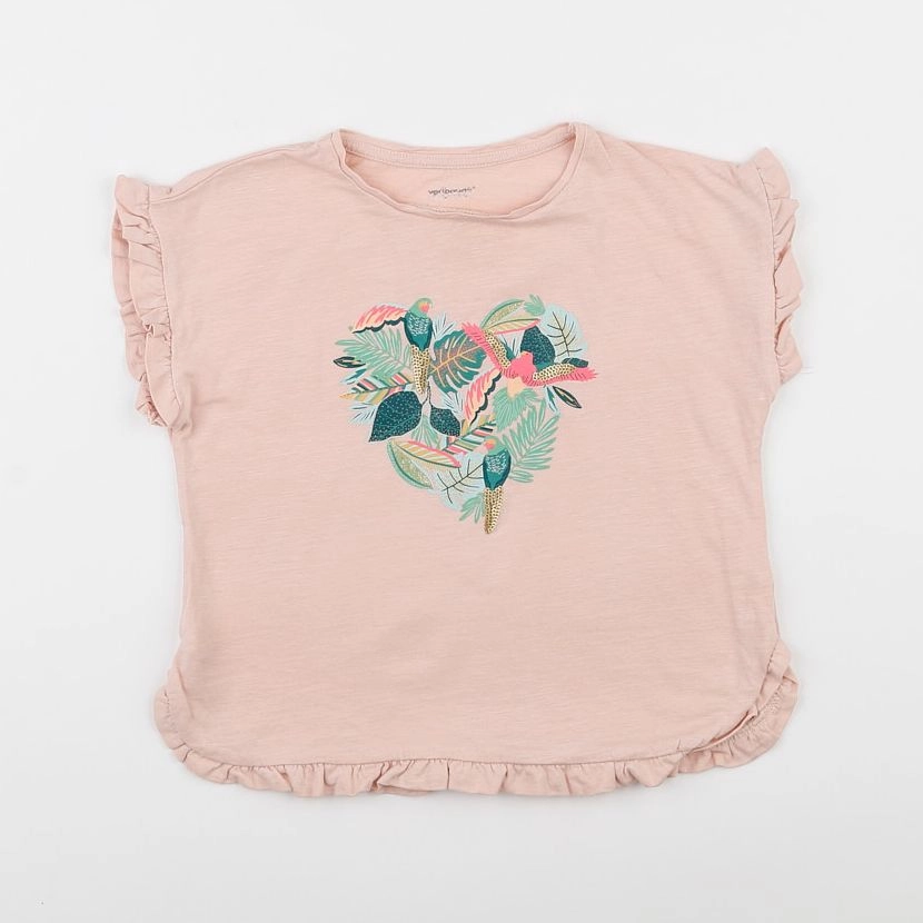 Vertbaudet - tee-shirt rose - 5 ans