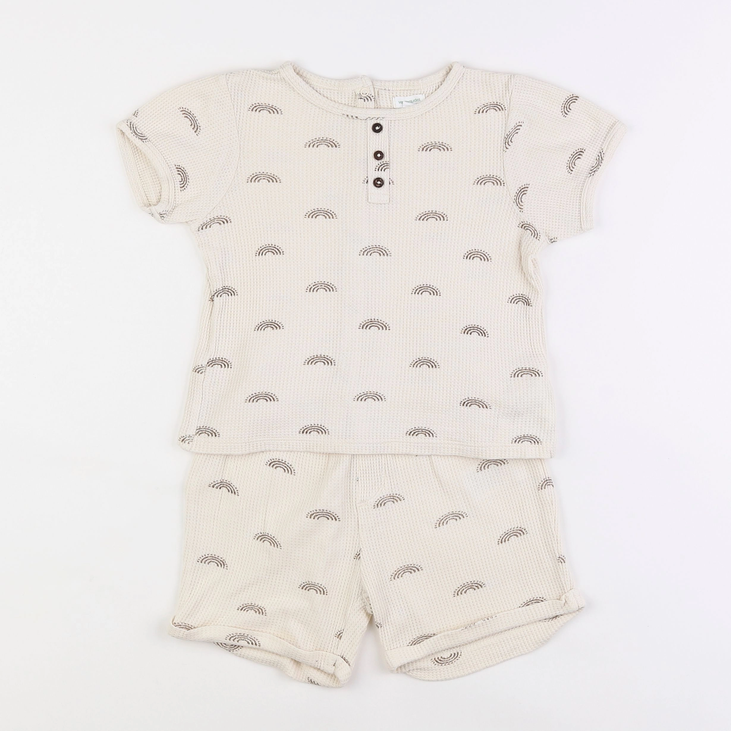 Vertbaudet - pyjama coton beige - 3 ans