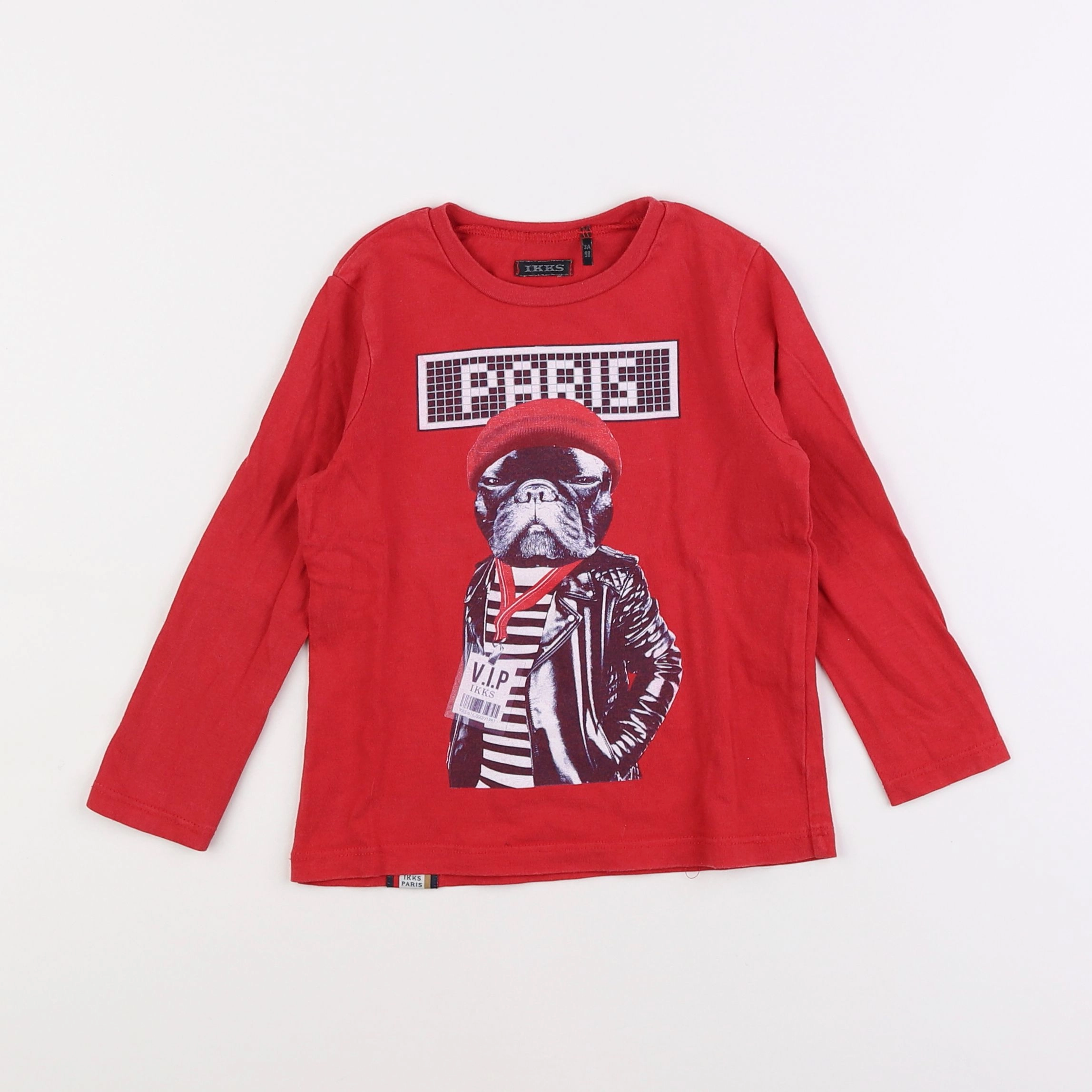 IKKS - tee-shirt rouge - 3 ans