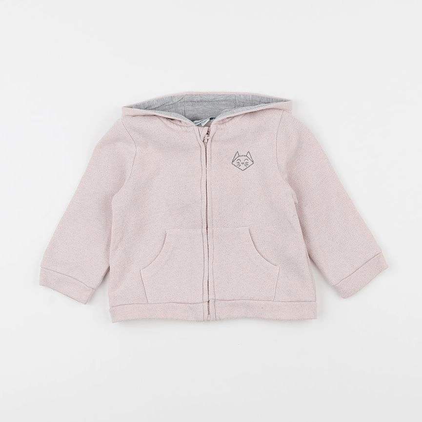 Vertbaudet - sweat rose, or - 12 mois