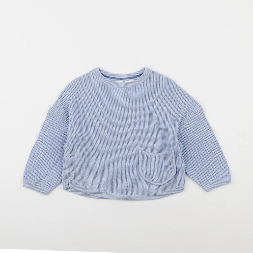 Zara - pull bleu - 12/18 mois