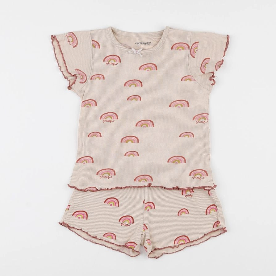 Vertbaudet - pyjama coton rose - 4 ans