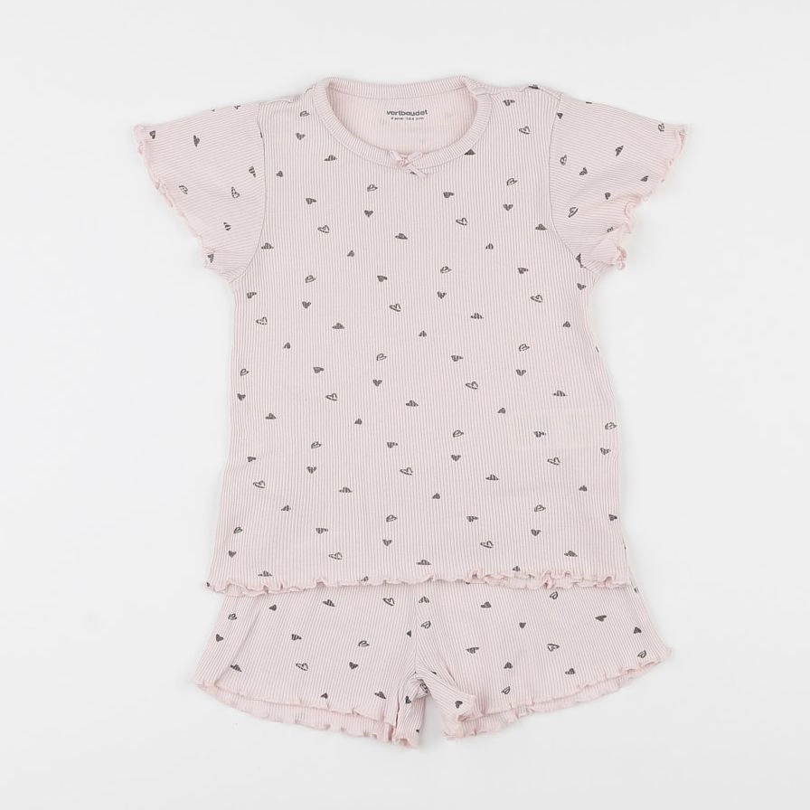 Vertbaudet - pyjama coton rose - 4 ans