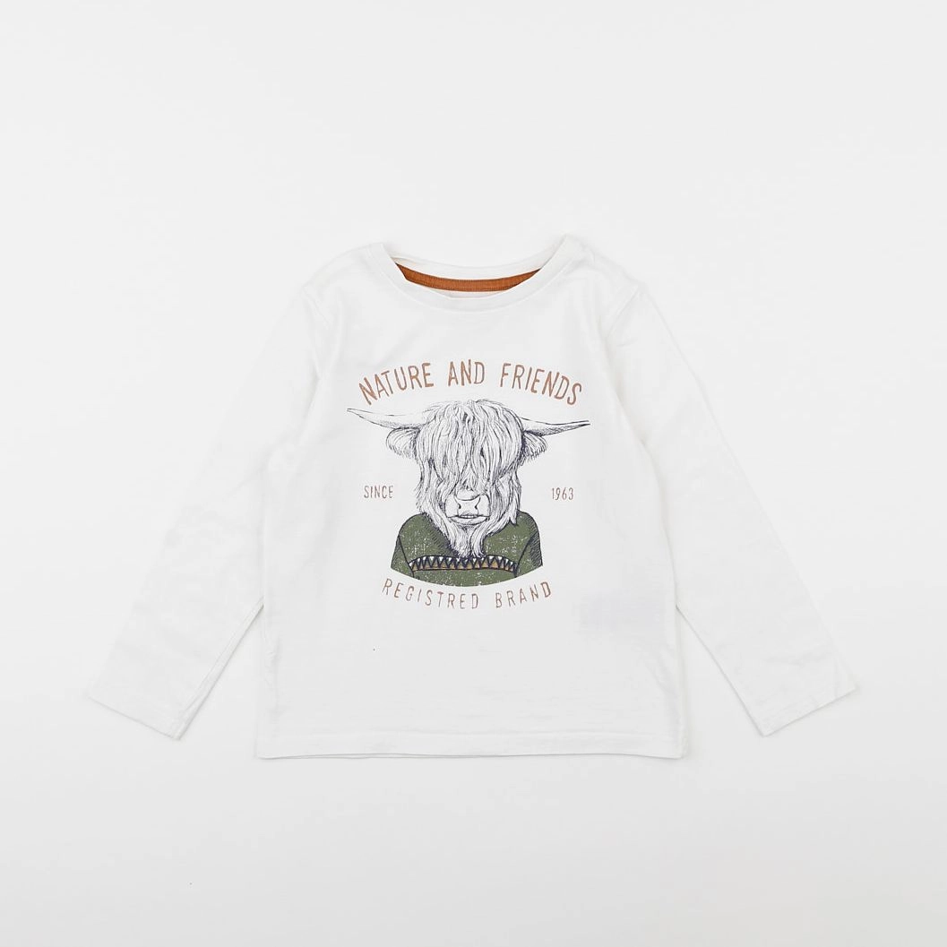 Vertbaudet - tee-shirt blanc - 4 ans